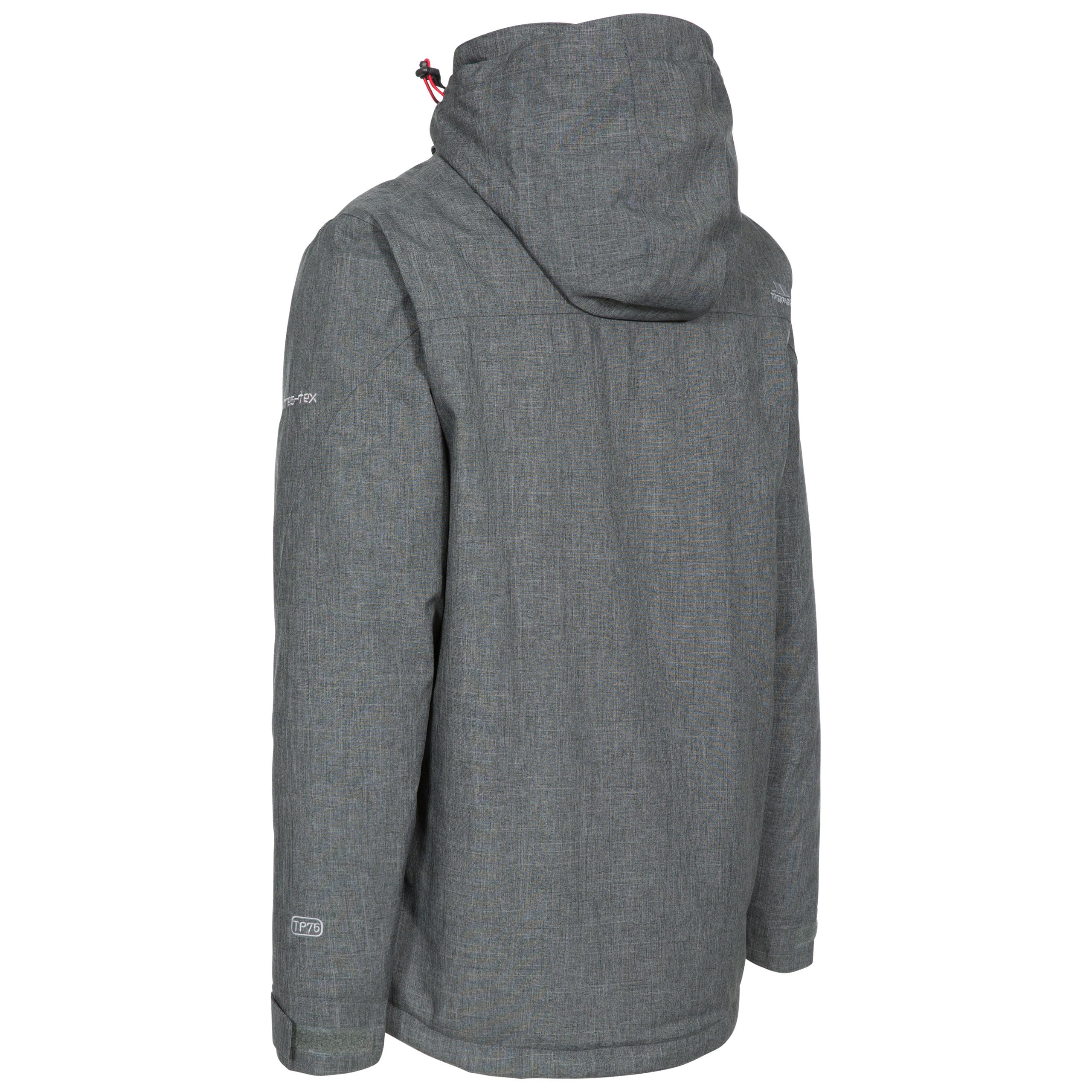 Fyfinn Men's Padded Waterproof Winter Jacket - Insulated Windproof Coat for Outdoor Activities, Hiking & Camping - Dark Grey XXXL