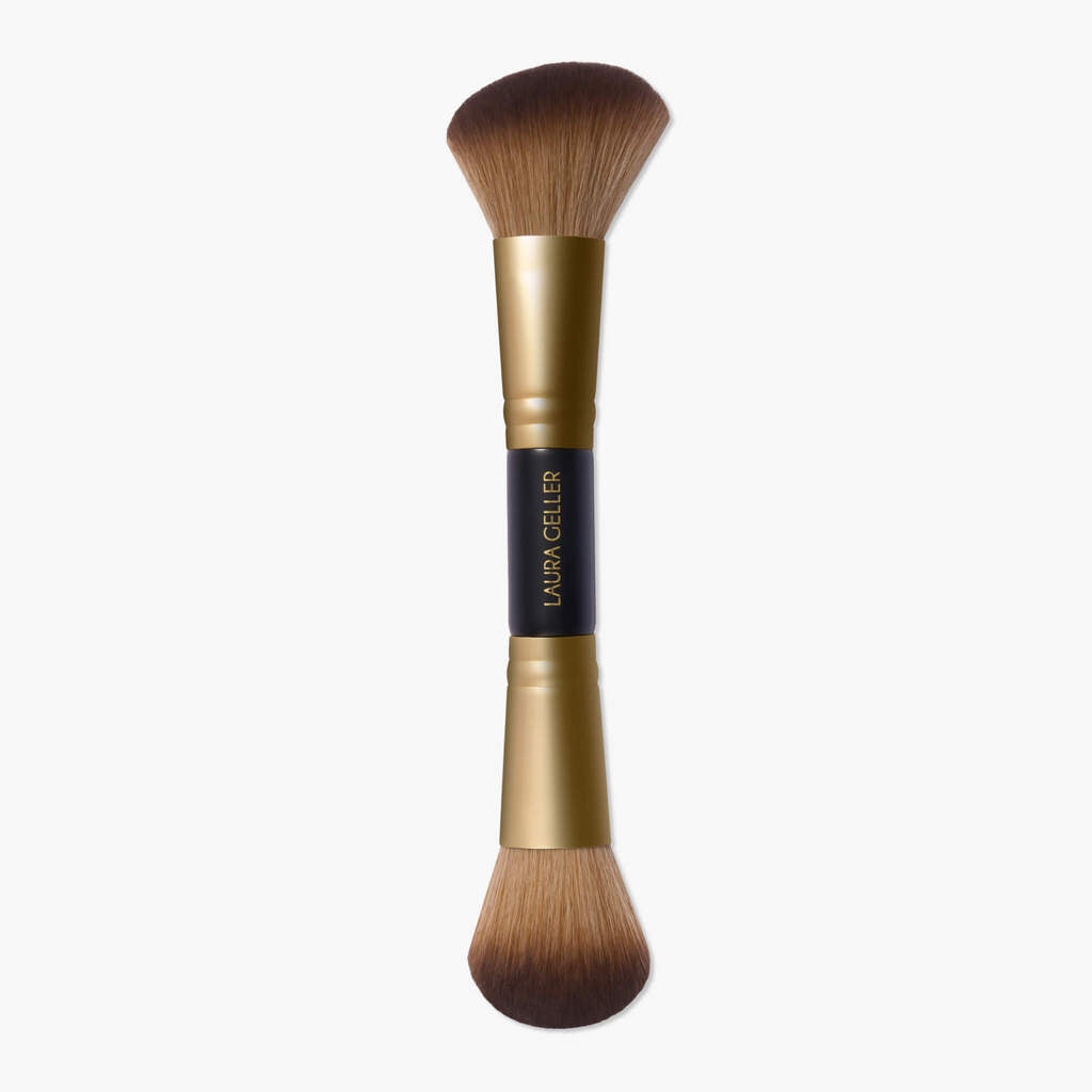 Dual Ended Blush & Bronzer Brush - Professional Makeup Brush for Contouring & Highlighting - Perfect for Everyday Makeup & Travel