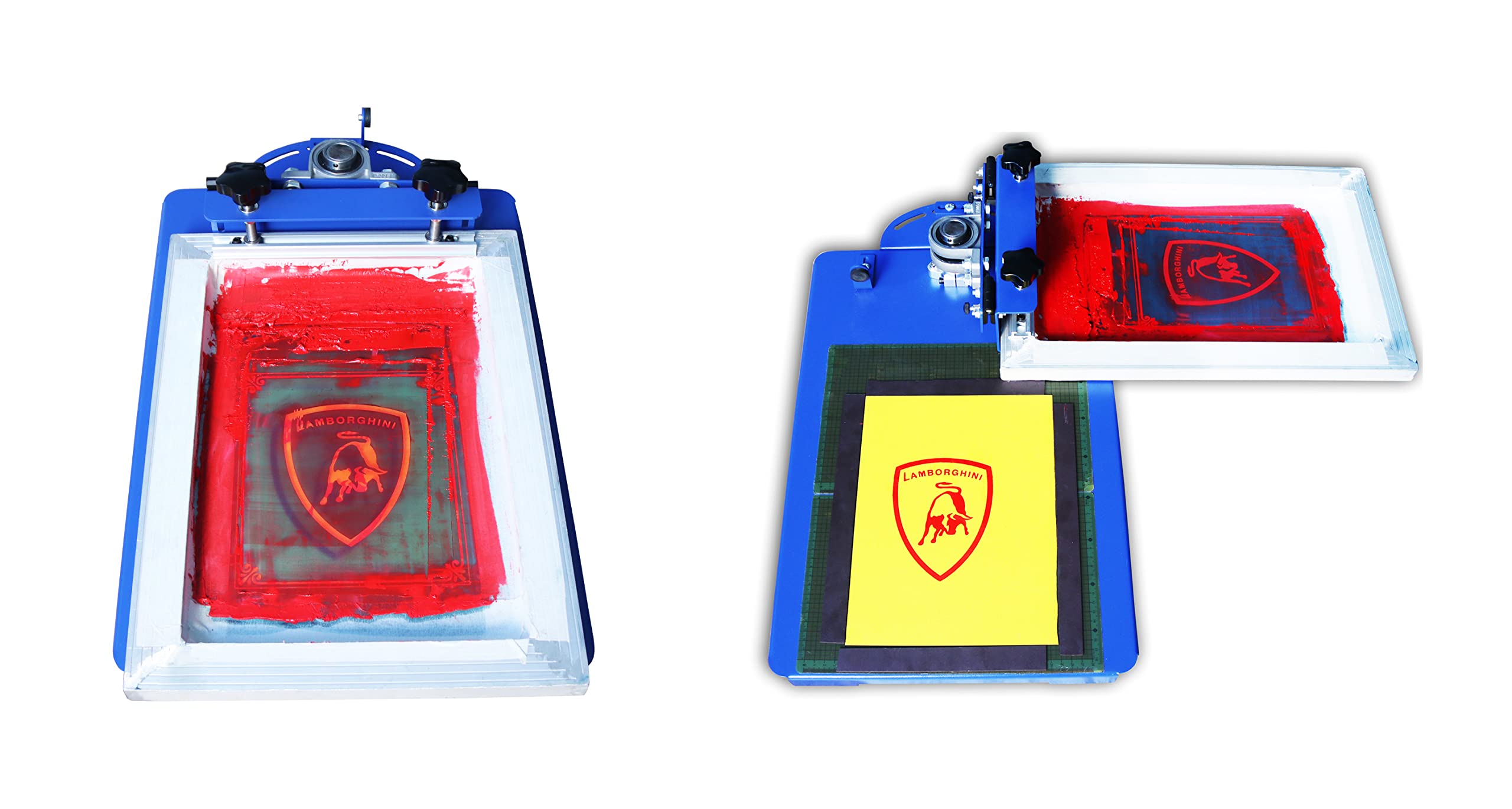TECHTONGDA 1 Color Screen Printing Machine - 14×16.5inch Rotating Screen Silk Screen Press for DIY T-Shirt Printing | Perfect for Custom Apparel, DIY Crafts & Small Business T-Shirt Production