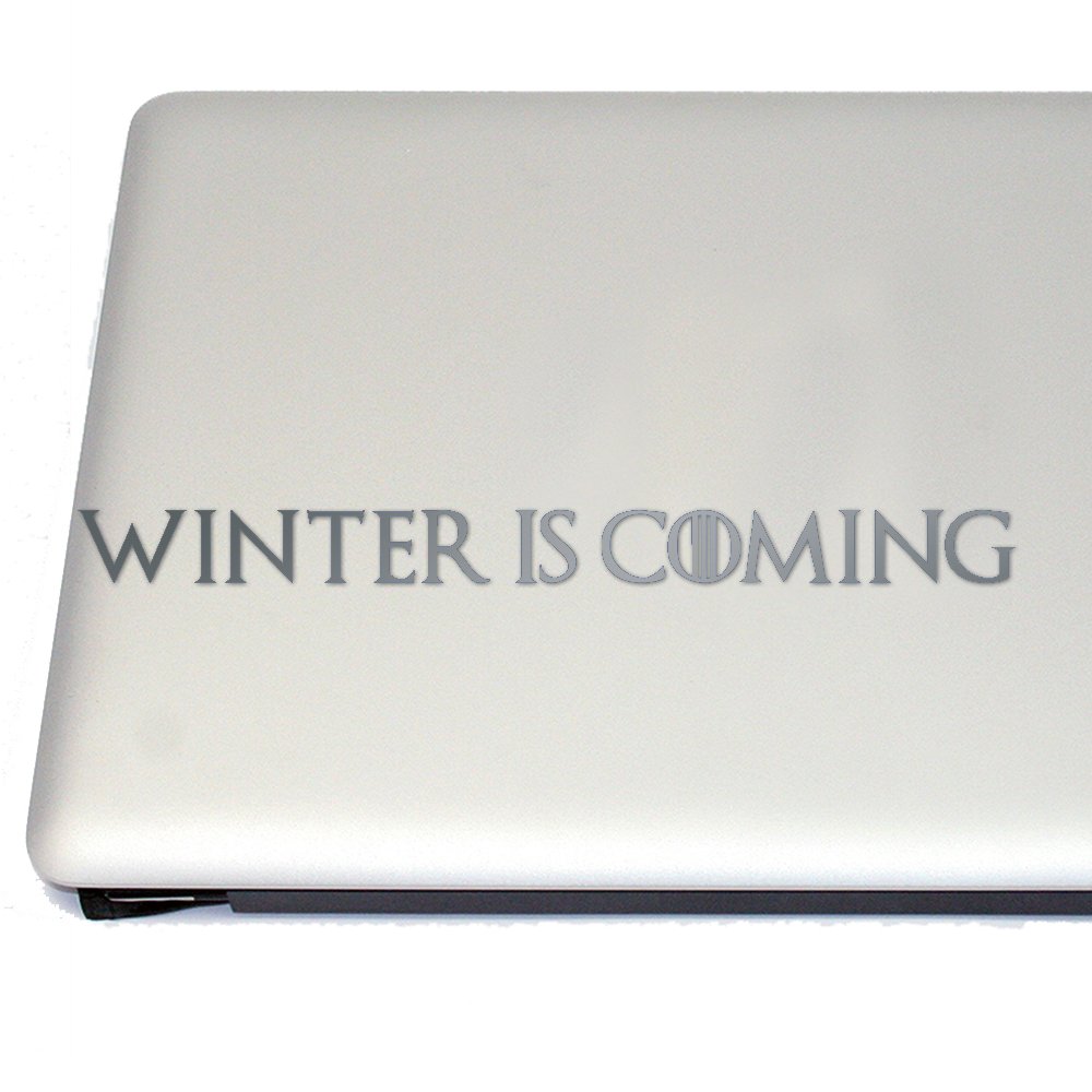 Winter is Coming Fantasy Vinyl Decal for Cosplay & Fan Gear - Silver | Perfect for Laptops, Cars, Windows & DIY Projects