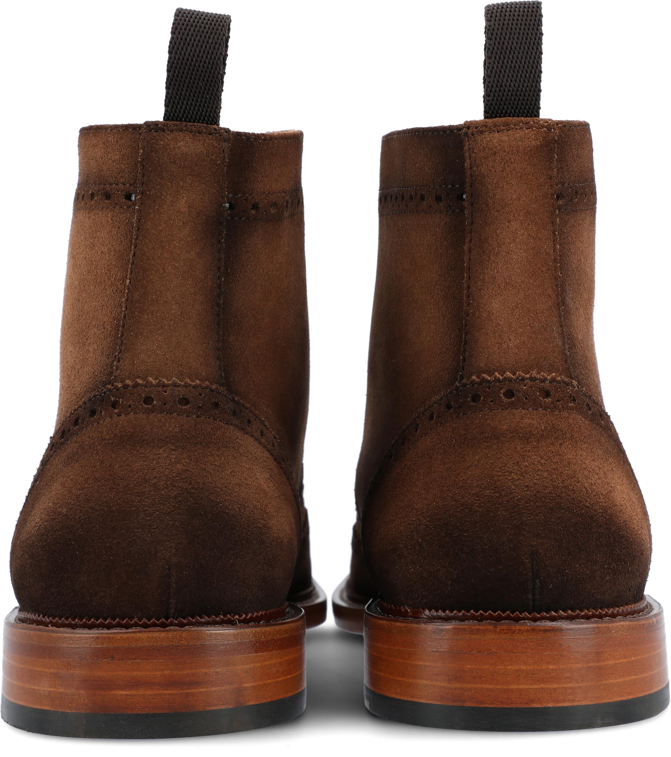 TAFT Mack Boot - Handcrafted Burnished Suede Leather Men's Wingtip Brogue Dress Boots for Formal & Business Occasions | Premium Lace-up Ankle Boots for Weddings, Office & Night Out