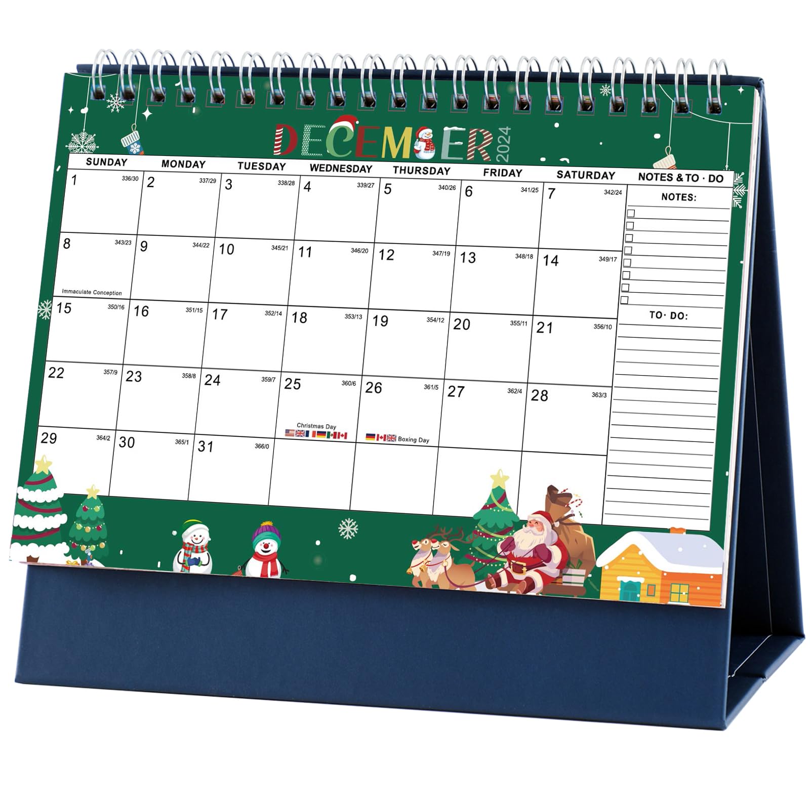 2025 Small Desk Calendar - Monthly Theme Design from Now to December 2025 | Standing Flip Desktop Calendar for Home, Office & School (Blue) | Perfect for Planning, Scheduling & Organization
