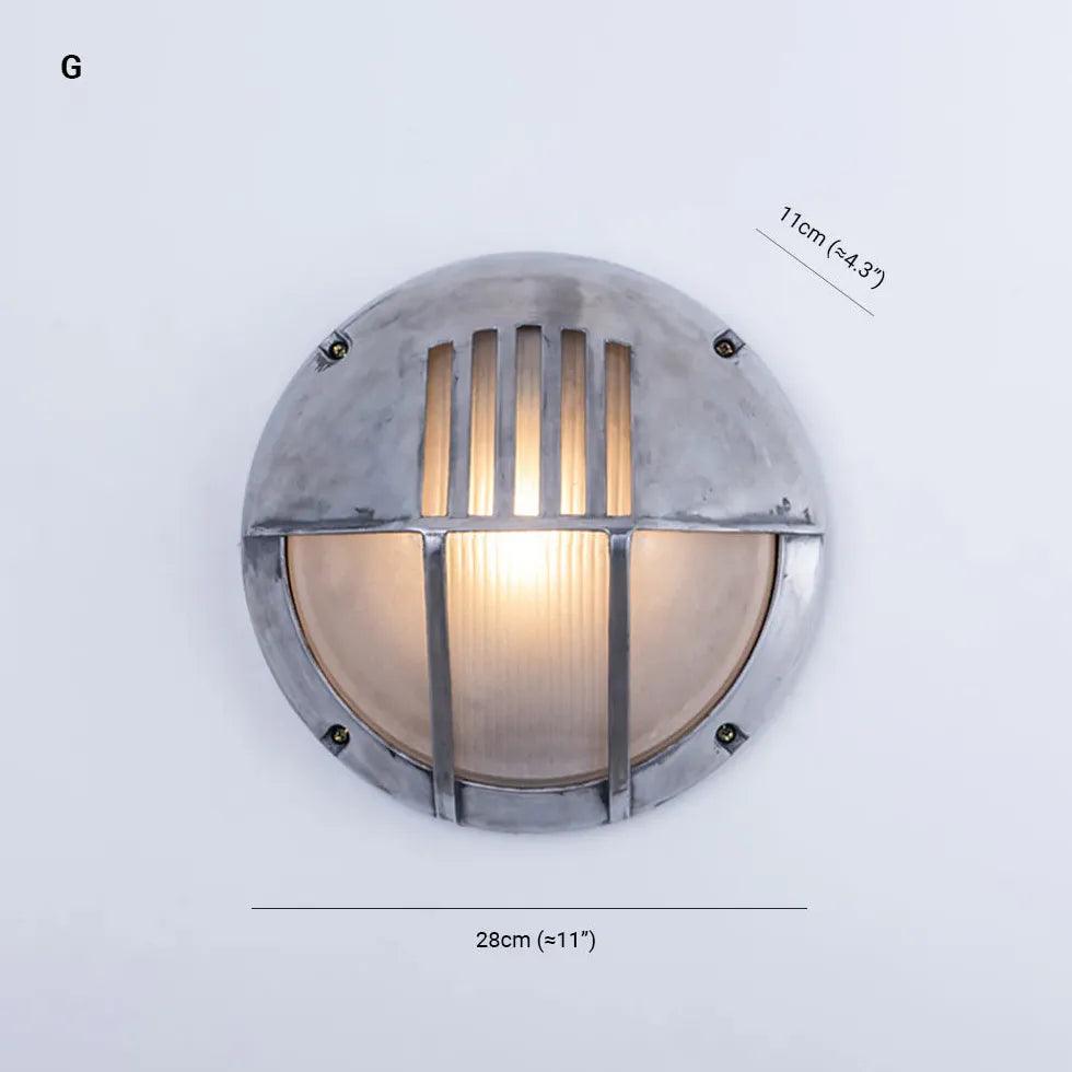 Modern Geometric Silver Industrial Outdoor Wall Lights - Waterproof & Durable for Patio, Garden, Porch, and Exterior Home Lighting
