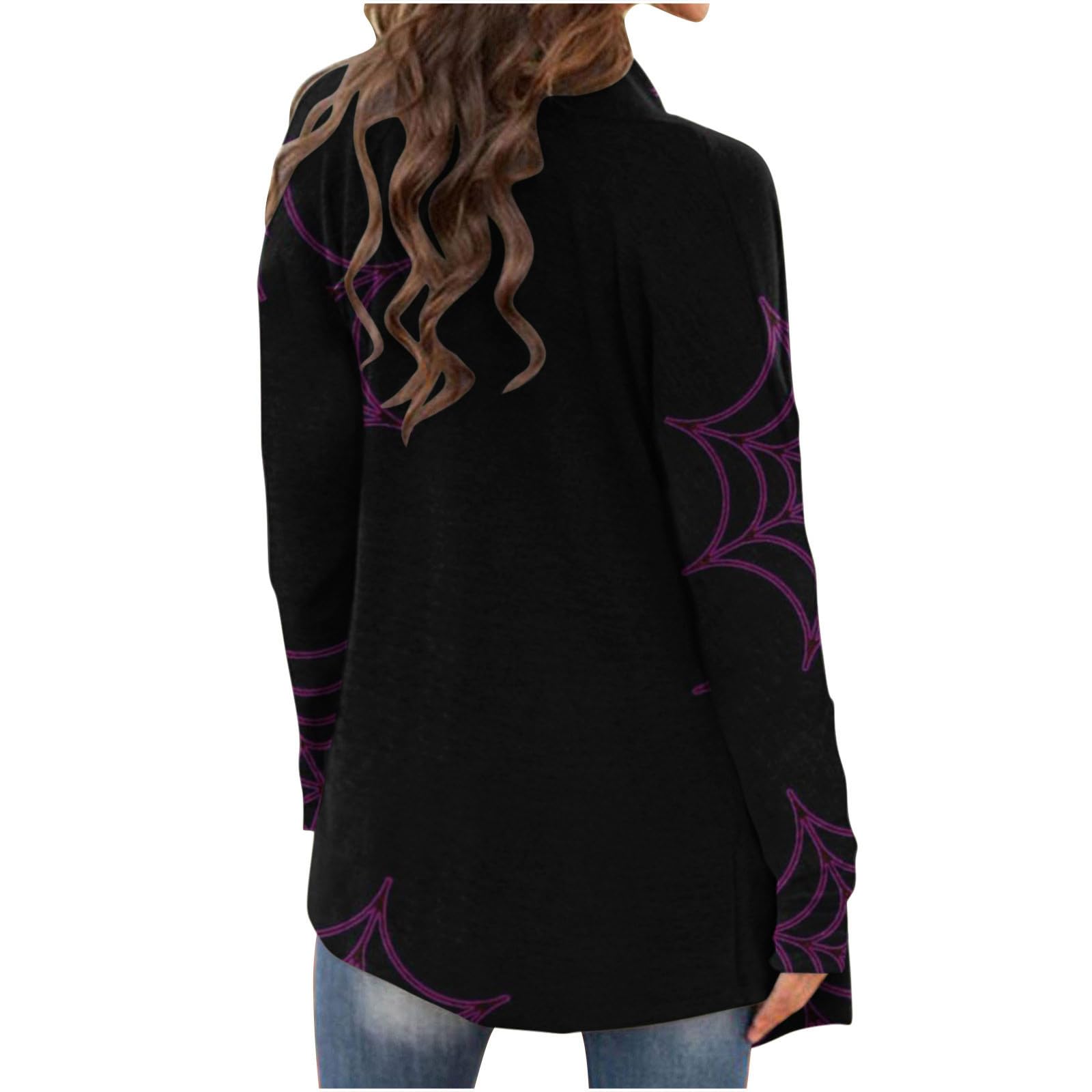 2024 Halloween Cardigans for Women - Long Sleeve Open Front Sweater | Funny Fall Coats & Tops | Perfect for Costume Parties, Pumpkin Carving & Trick-or-Treating