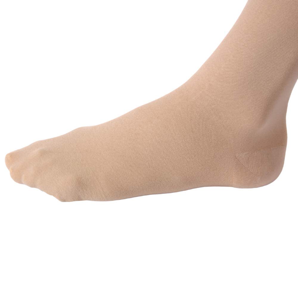 JOBST Relief Waist High Graduated Compression Stockings 30-40mmHg - Comfortable Unisex Medical Socks for Circulation & Swelling - Closed Toe, Beige, Small - Perfect for Travel, Pregnancy & Varicose Vein Relief
