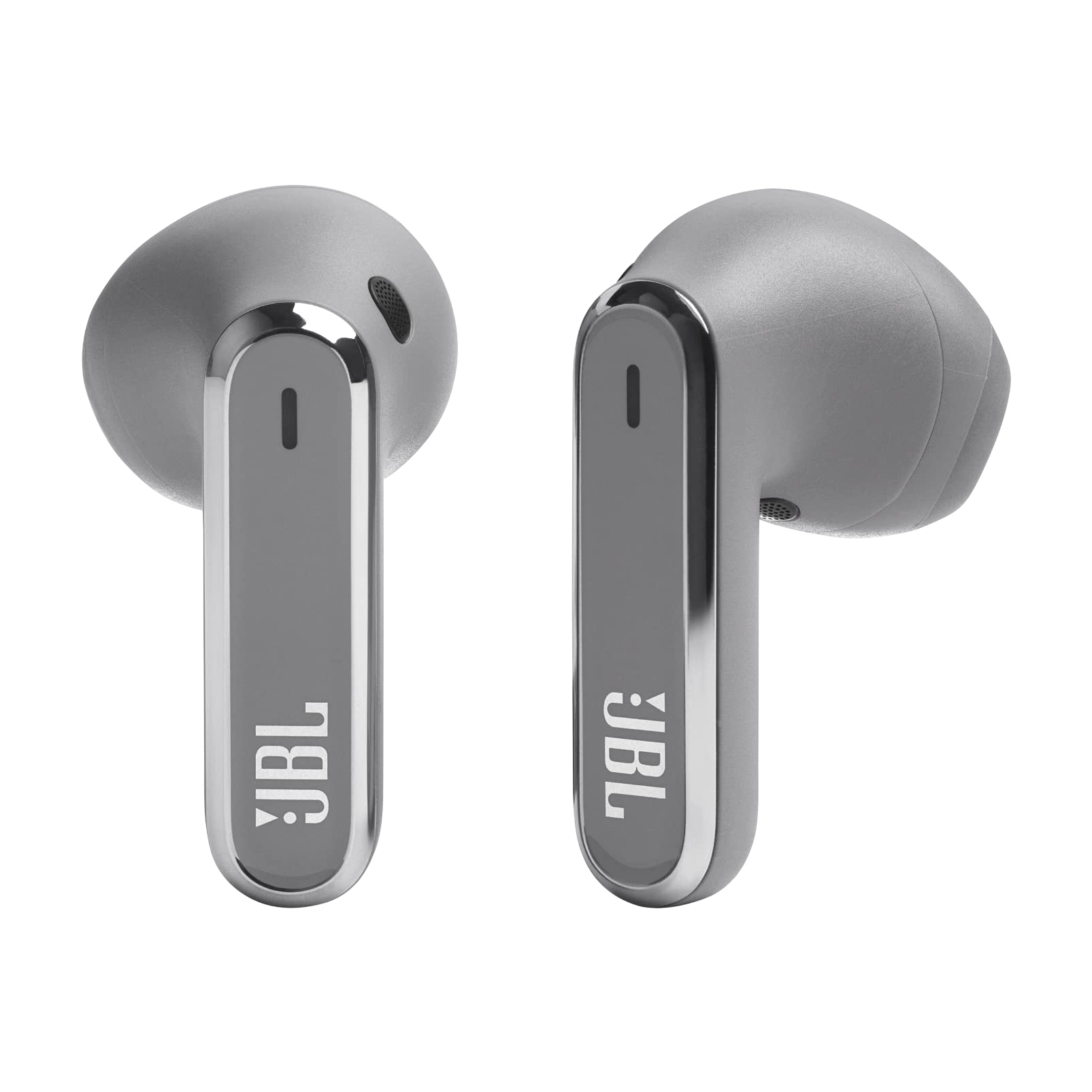 JBL Live Flex In-Ear Bluetooth Earphones with Noise Cancellation - IPX4 Water Resistant Wireless Earbuds, 40H Battery Life, Secure Fit for Running & Workouts, Silver (Perfect for Gym, Commuting & Travel)