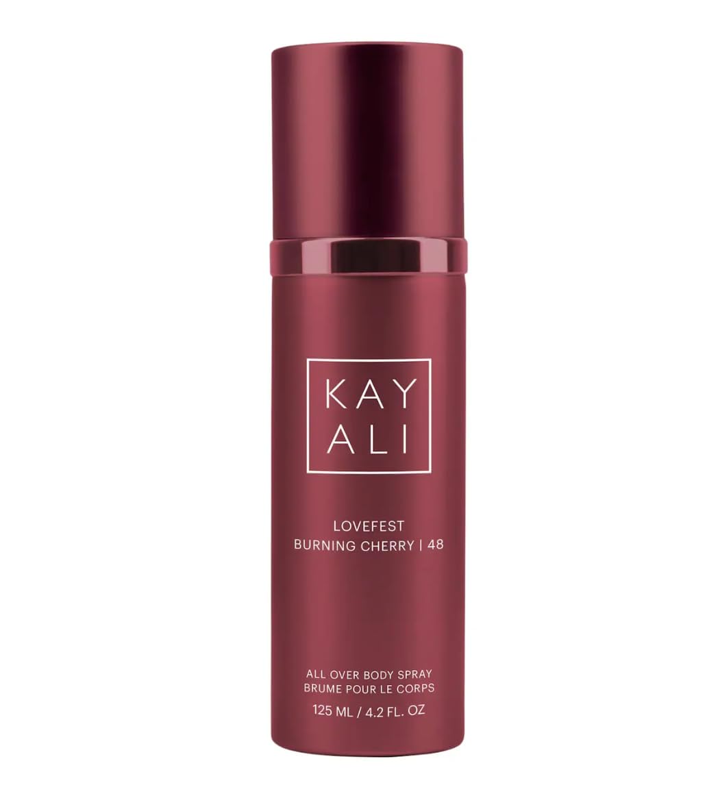 KAYALI LOVEFEST BURNING CHERRY 48-Hour Long Lasting Body Spray for Women - Sweet Fruity Floral Fragrance - Perfect for Date Night, Parties & Everyday Wear