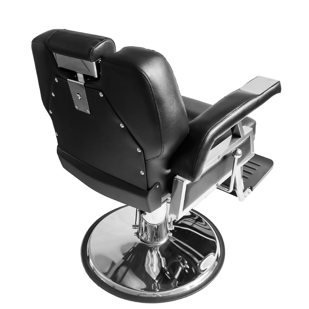 Hydraulic Adjustable Barber Chair 360° Swivel Salon Styling Chair with Footrest - Professional Hairdressing & Beauty Salon Furniture, 110 x 70 x 100-113 cm (Black) - Perfect for Haircuts, Styling, Shaving & Spa Treatments