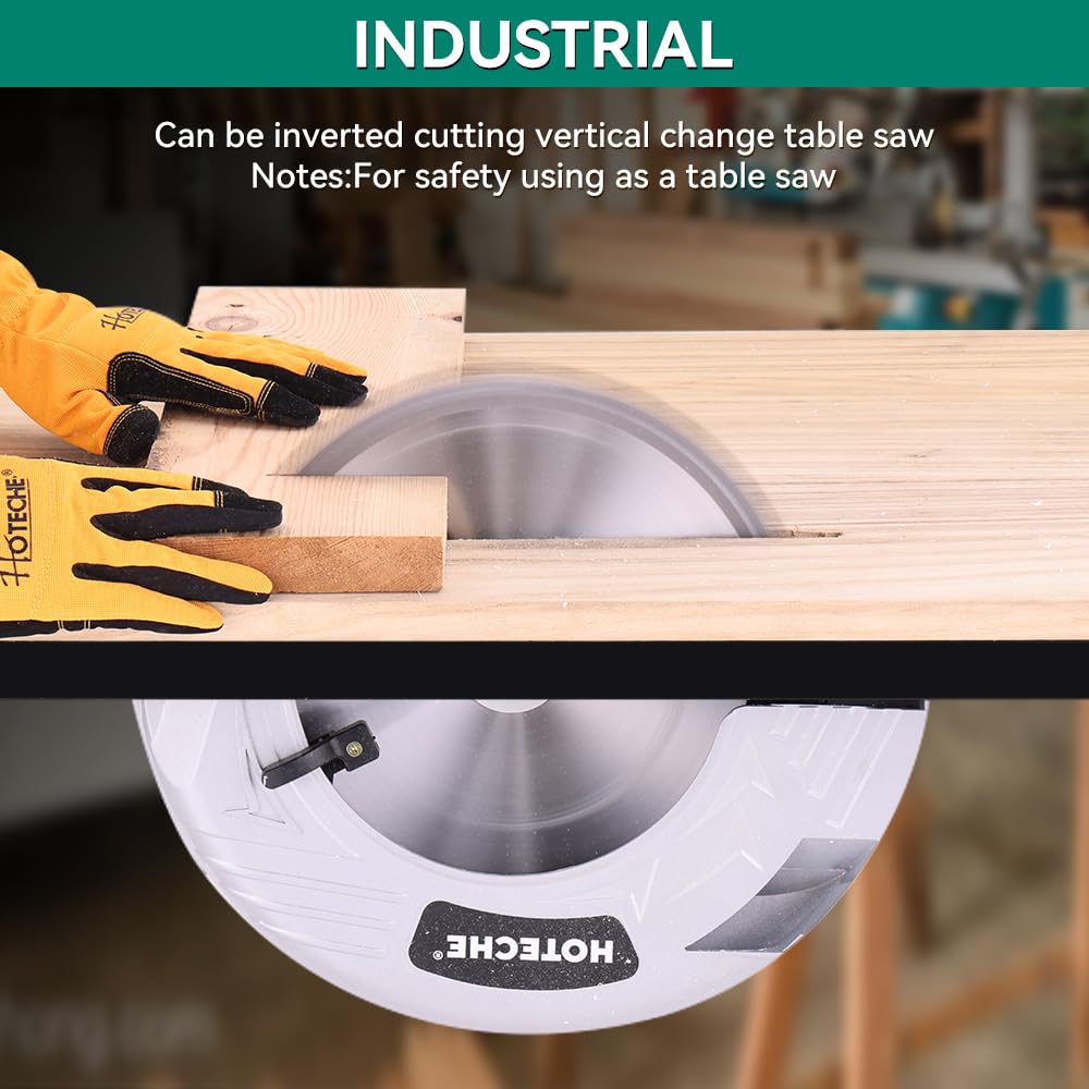 Hoteche 12-Inch 4-HP Compact Portable Circular Table Saw with Blade - Perfect for Woodworking, DIY Projects & Home Renovations