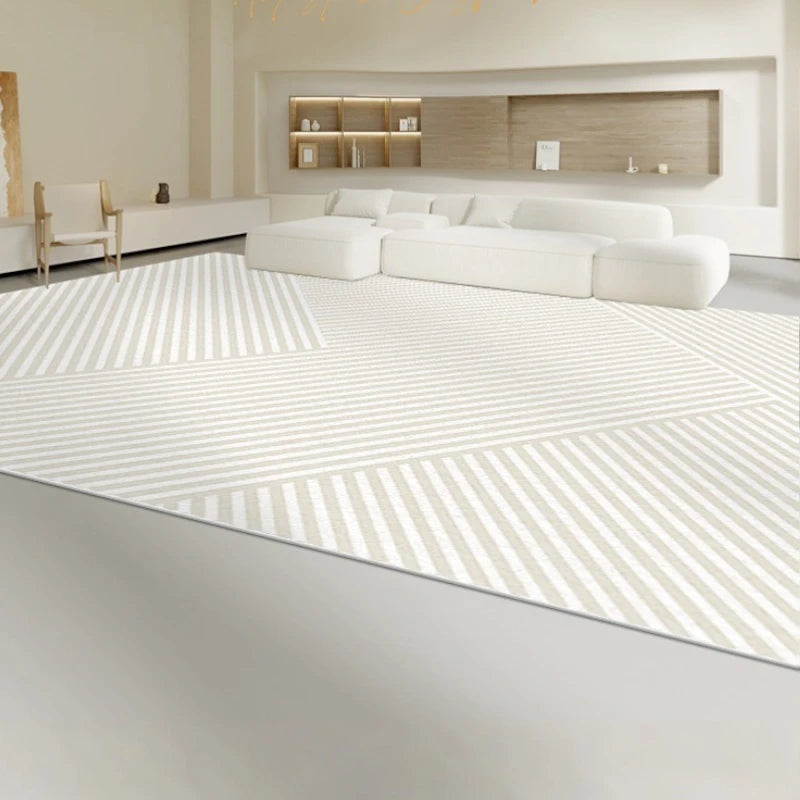 Livia Velvet ZenLife Geometric Area Rug for Living Room - Soft Non-Slip Modern Home Decor for Bedroom, Office & Dorm