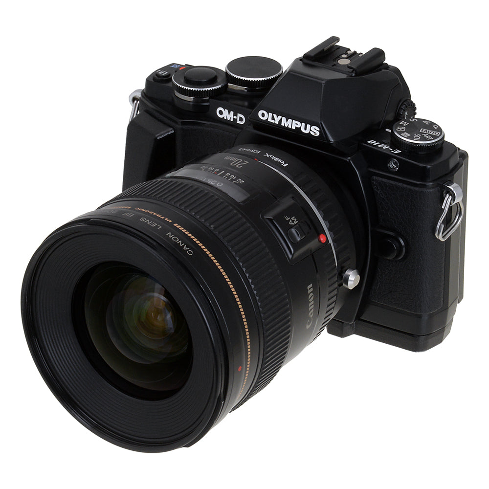 Fotodiox Lens Mount Adapter - Canon EF/EF-S to Micro Four Thirds (MFT/M4/3) Adapter for DSLR Lens to Mirrorless Camera | Compatible with Panasonic, Olympus & Blackmagic Cameras | Perfect for Photography & Videography