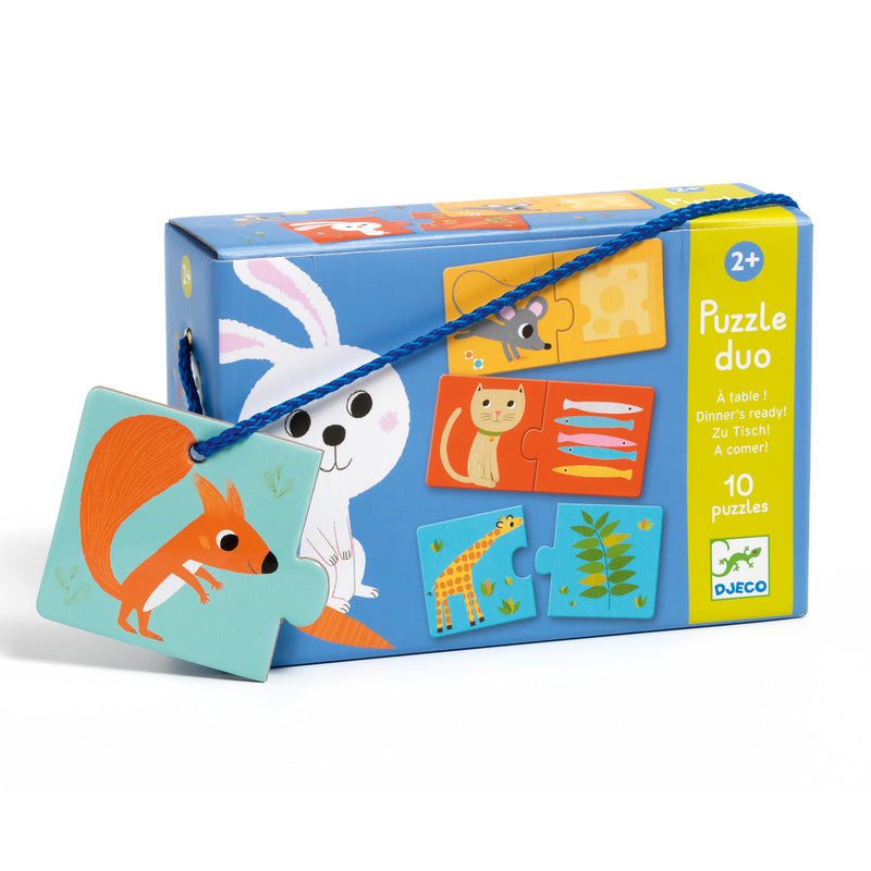 Duo Dinner is Ready 20-Piece Toddler Puzzle Set by Djeco - Fun Educational Toy for Early Learning & Family Game Night