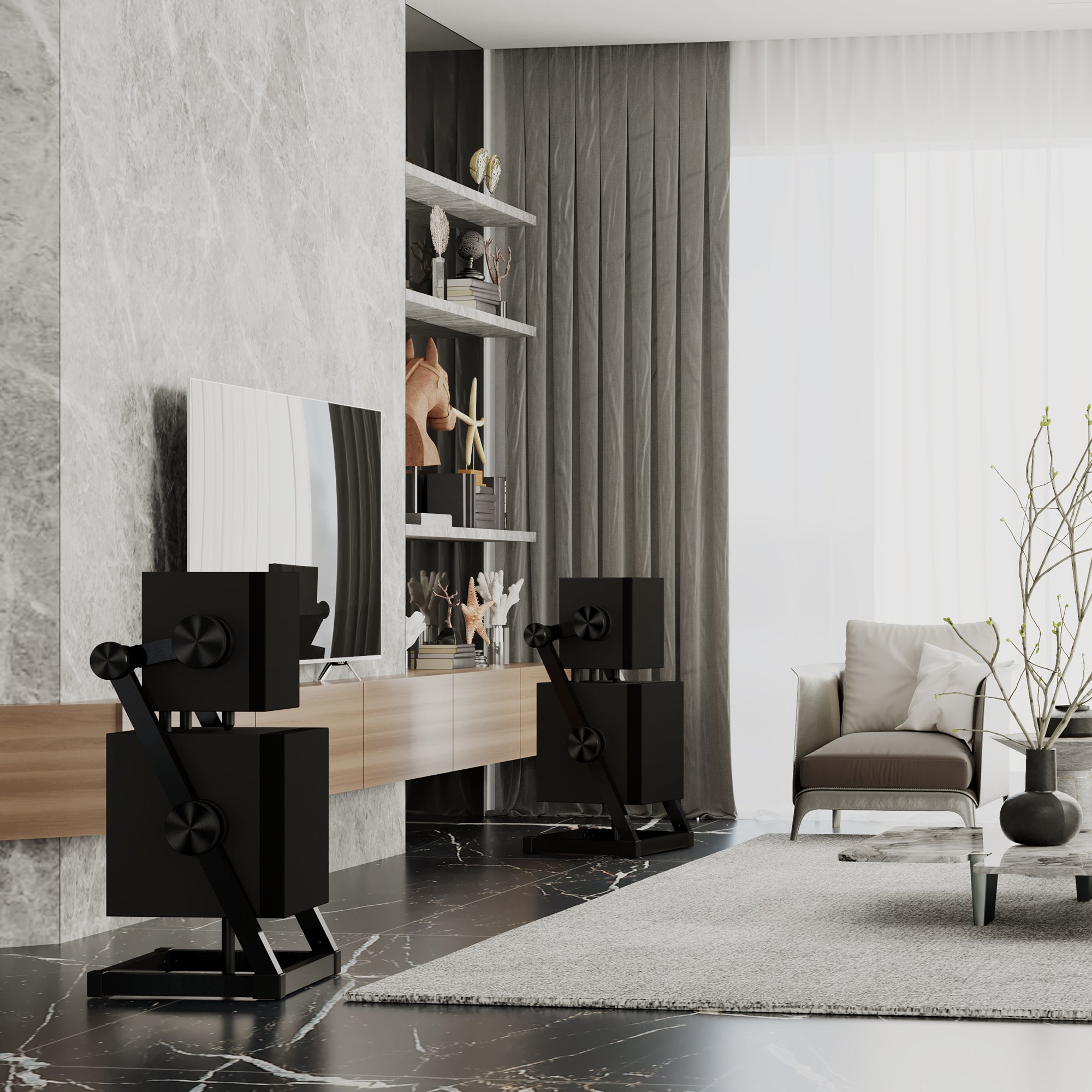 Goldmund PRANA Active Wireless Bluetooth Speakers - Premium Hi-Fi Sound for Home Theater, Music Studio & Outdoor Entertainment