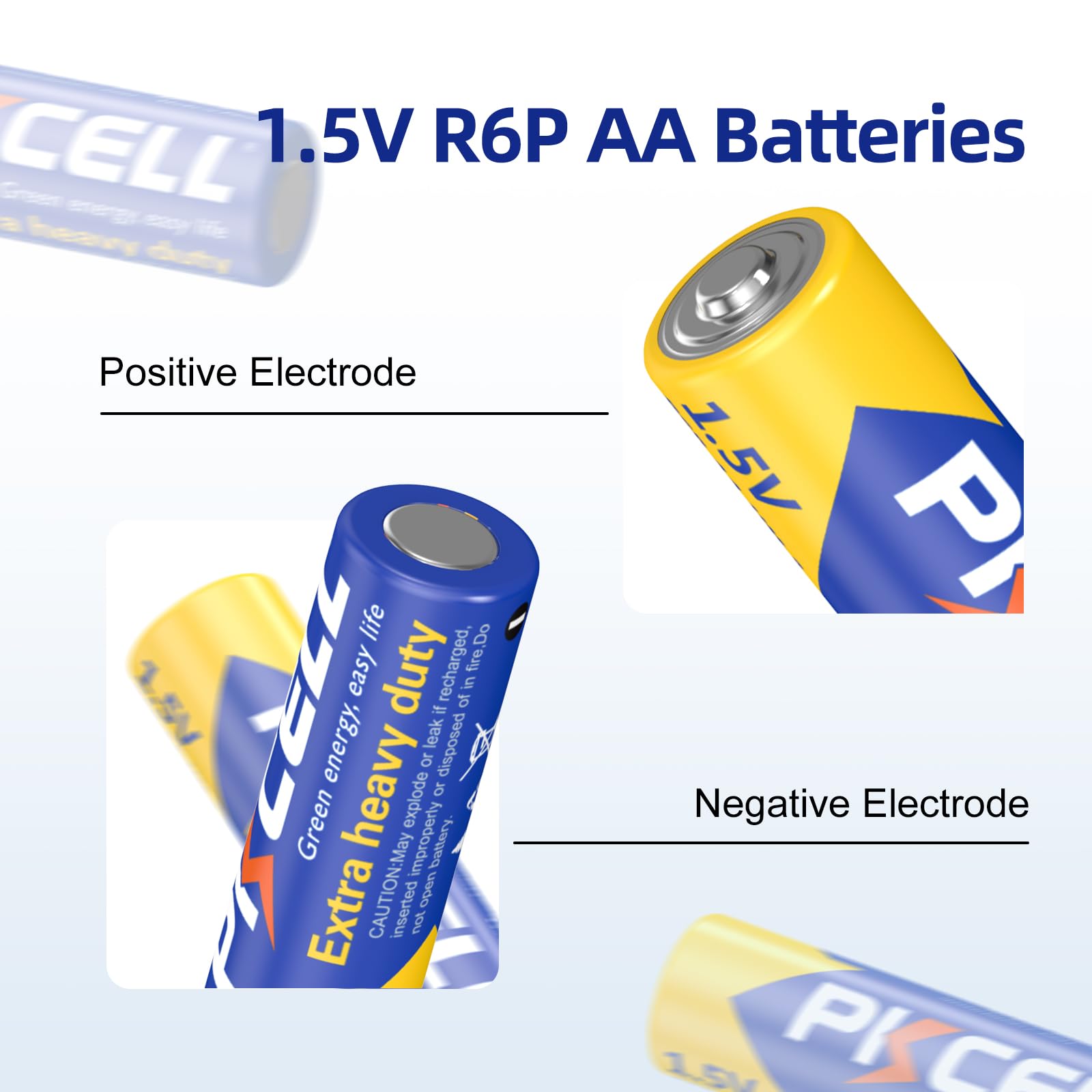 PKCELL AA Batteries 20-Pack - 1.5V Alkaline Double A R6P UM3 Batteries for Clocks, Remote Controls, Flashlights - Long-Lasting Power for Home, Office & Emergency Use