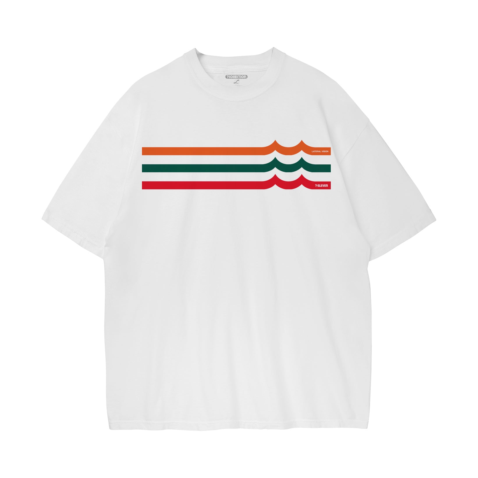 7 Eleven® x Lateral Vision Waves Logo T-Shirt for Men & Women - Casual Streetwear Tee for Everyday Wear, Outings & Urban Fashion