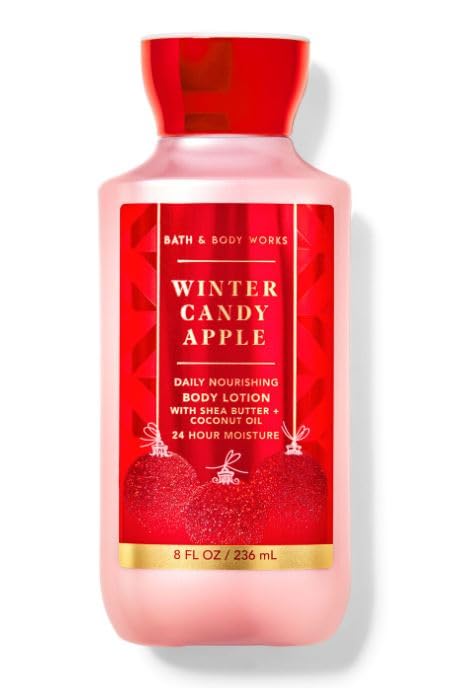 Bath & Body Works Winter Candy Apple Daily Nourishing Body Lotion 8 fl Oz - Moisturizing Hand & Body Cream for Dry Skin, Holiday Gift Set, Perfect for Winter Skincare Routine & Christmas Presents