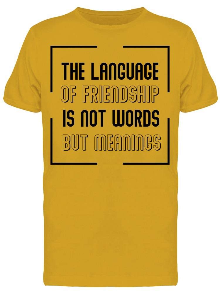 Smartprints Language of Friendship T-Shirt for Men - Trendy Graphic Tee for Casual Wear, Street Style & Everyday Outfits