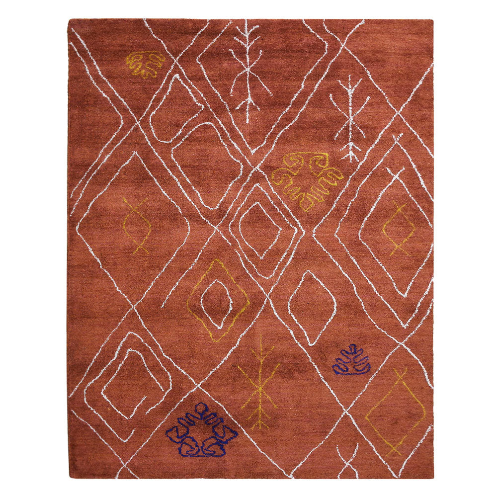 SpectrumStyle Hand Knotted Bohemian Area Rug - Non-Slip Vintage Persian Design for Living Room, Bedroom & Home Decor