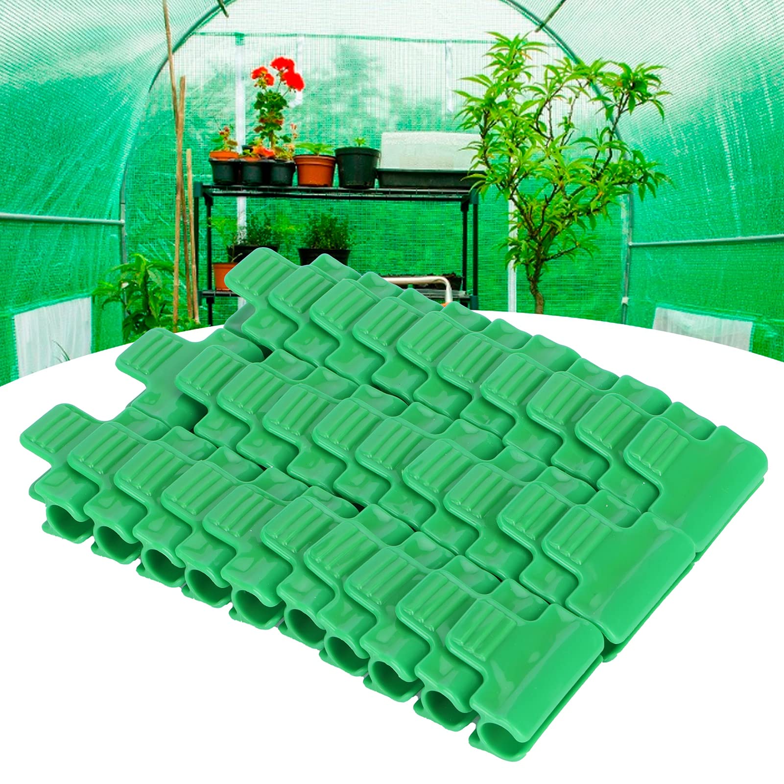 Evonecy Greenhouse Film Clips 30PCS - Heavy Duty Row Cover Netting Tunnel Hoop Clips for Greenhouses | UV Resistant Garden Accessories for Plant Protection & Season Extension | Perfect for Raised Beds, Cold Frames & Hydroponic Systems