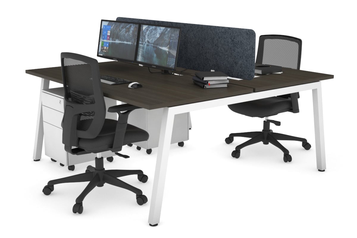 Quadro 2 Person Office Workstation Desk [1600L x 700W] - Perfect for Shared Workspaces & Home Offices