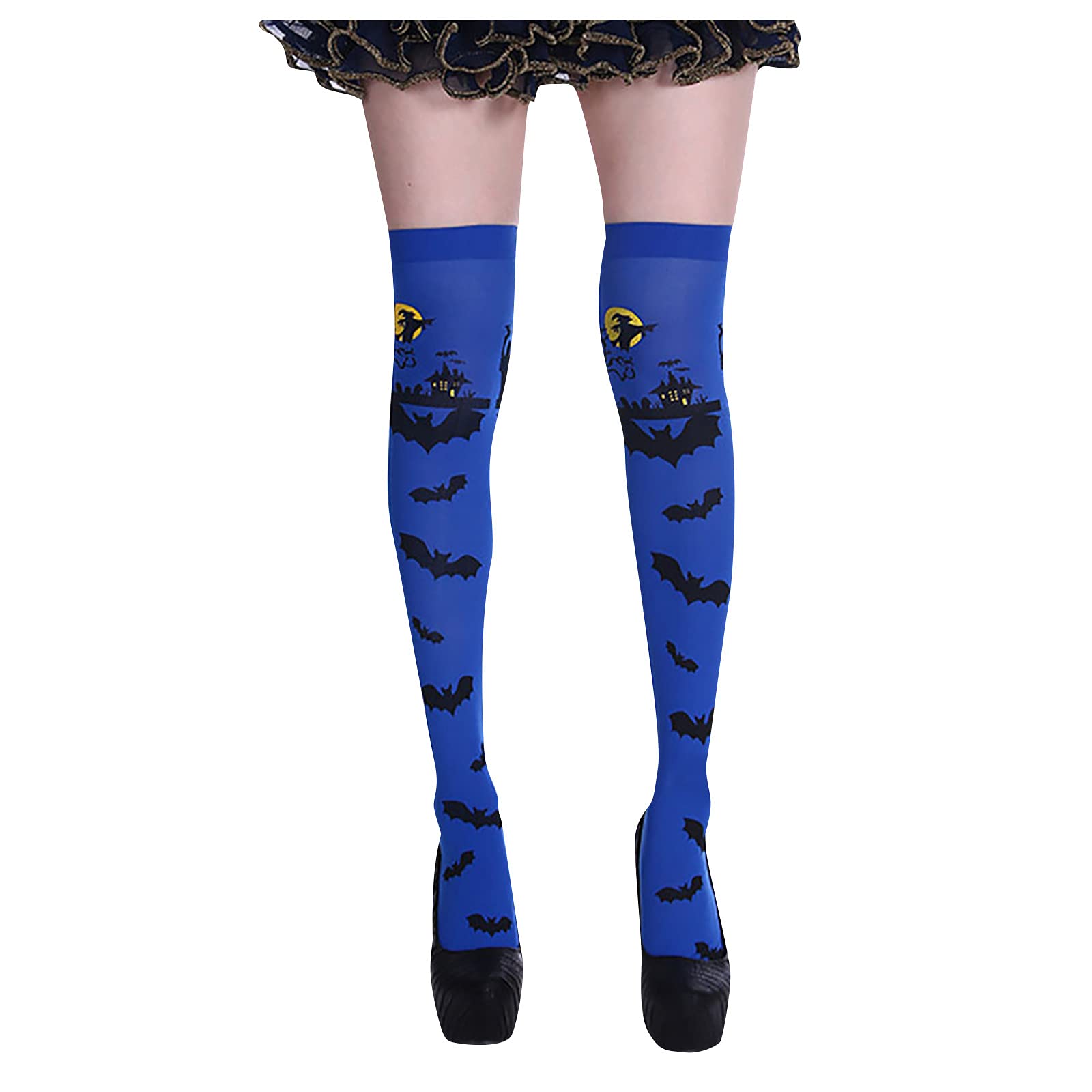 Funny Halloween Knee Socks for Women - Party Dress Up Props for Cosplay & Costumes