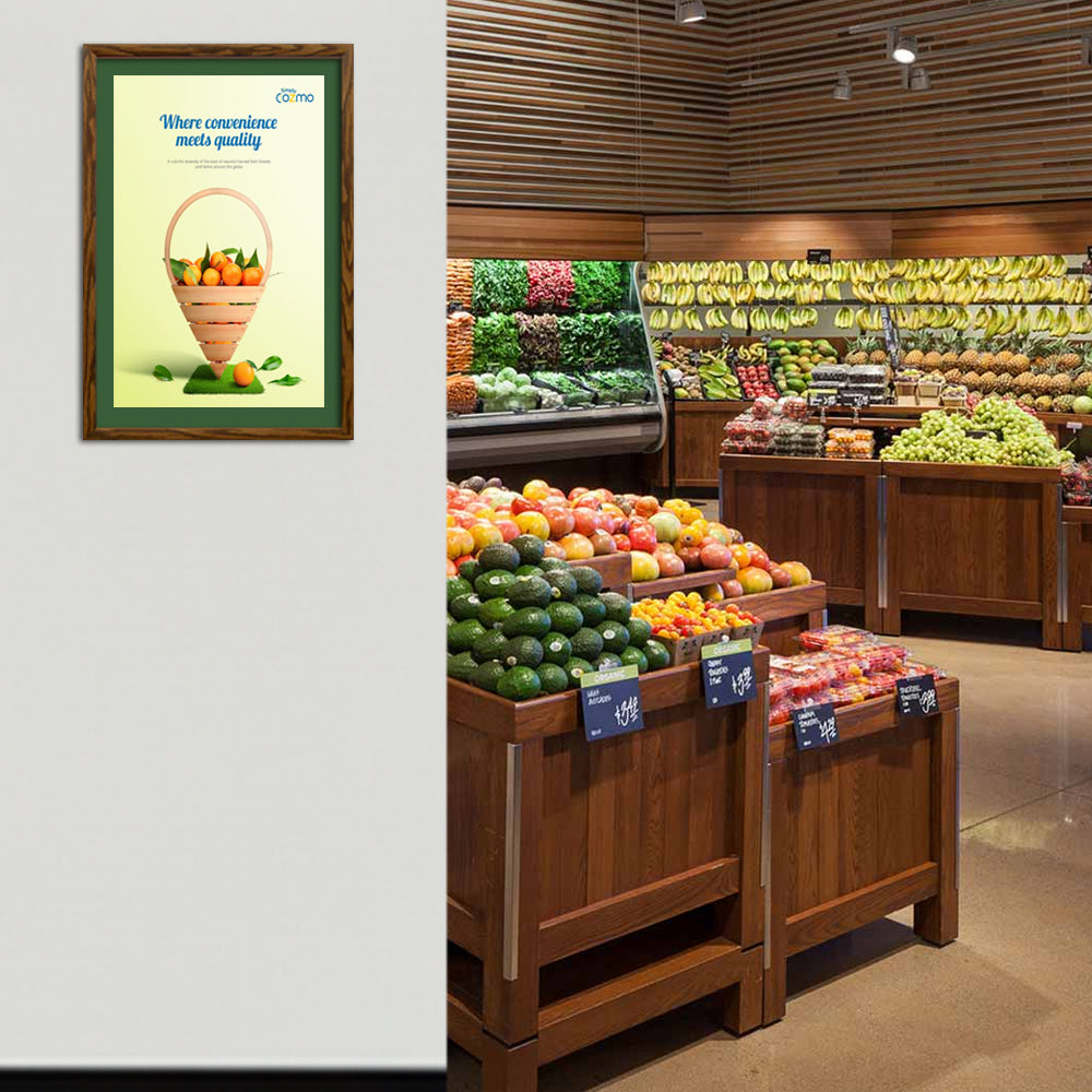 Premium 8x10 Designer Wood Snap Frames for Posters - 4 Wide Matboard Included - Perfect for Home Decor, Office Displays & Art Gallery Exhibitions