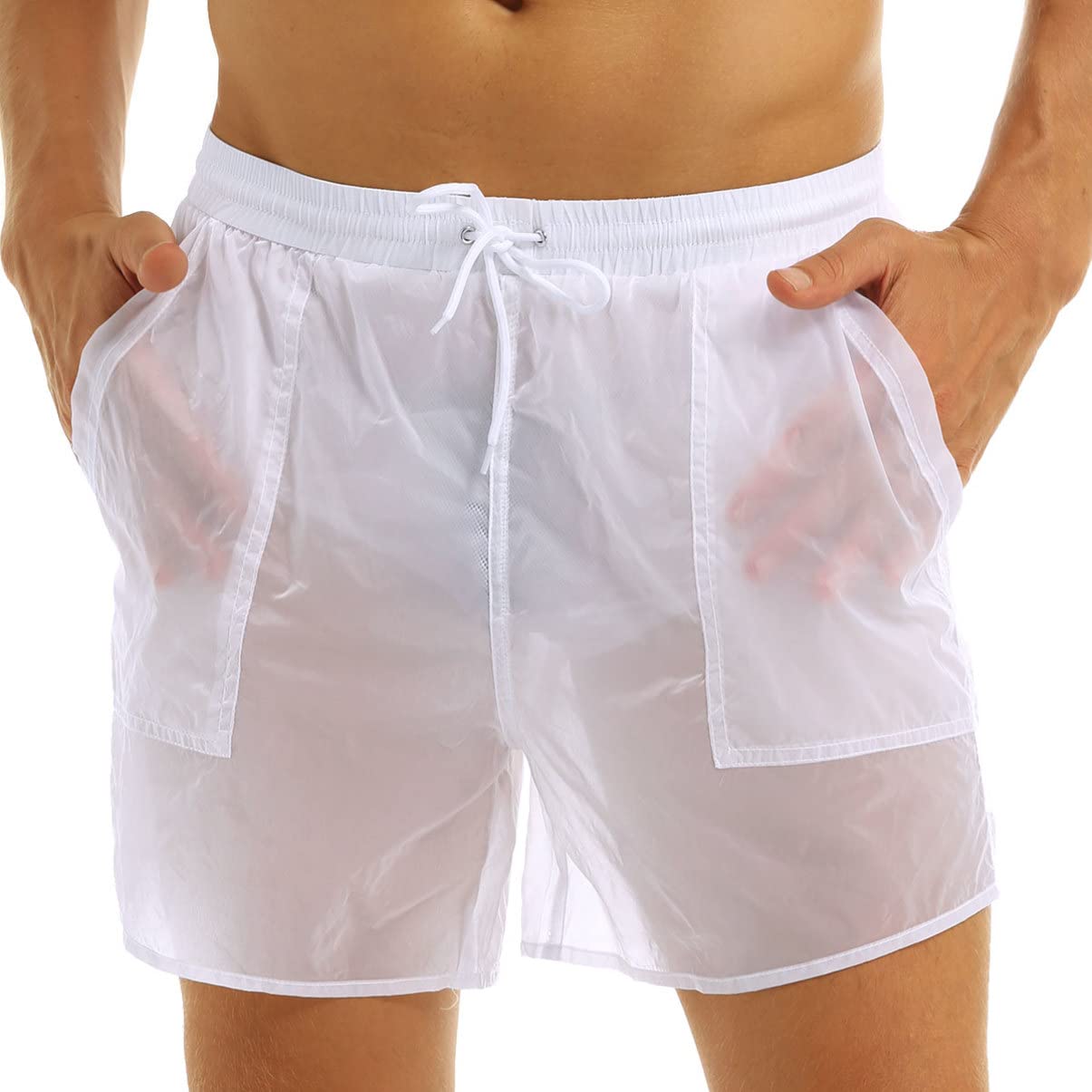 **Men's Quick-Dry Beach Shorts - Breathable Swim Trunks with Drawstring & Mesh Lining - Perfect for Swimming, Surfing & Summer Outdoor Activities**