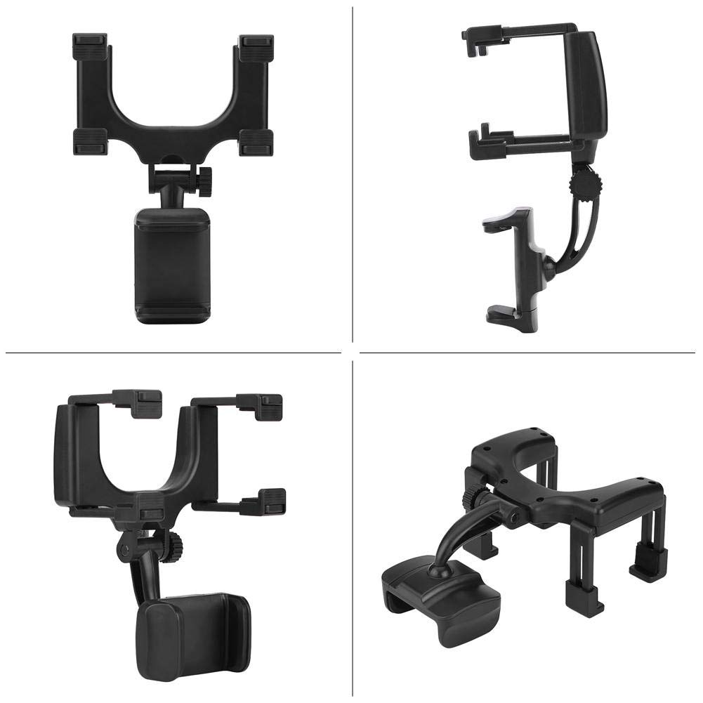 Universal Rear View Mirror Phone Mount - Hands-Free Car Accessory for GPS Navigation & Safe Driving | Perfect for Uber, Lyft & Road Trips
