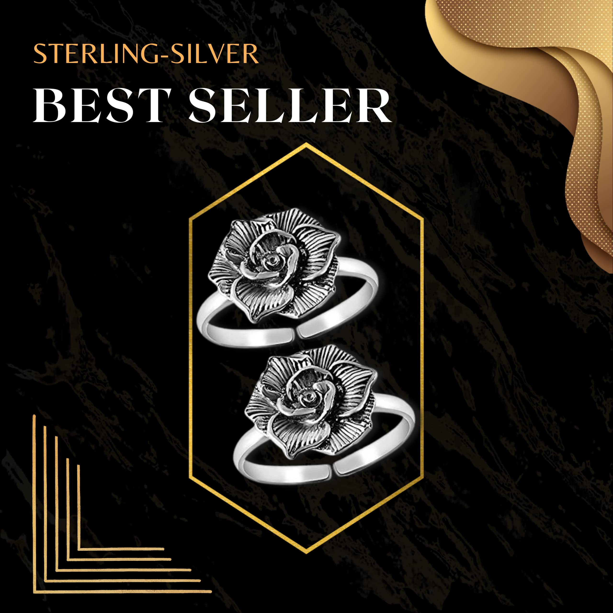 925 Sterling Silver Flower Toe Ring for Women - Elegant & Stylish Foot Jewelry - Perfect for Beach, Parties & Summer Outfits