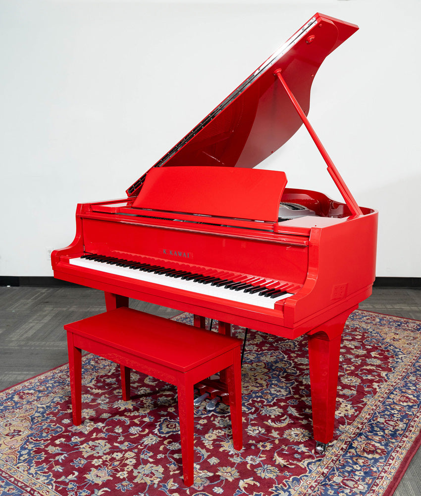 2022 Kawai 5'0 GL 10 Baby Grand Piano in Ferrari Red Polish - Premium Used Grand Piano for Home, Studio & Performance | Perfect for Pianists, Music Schools & Luxury Interiors
