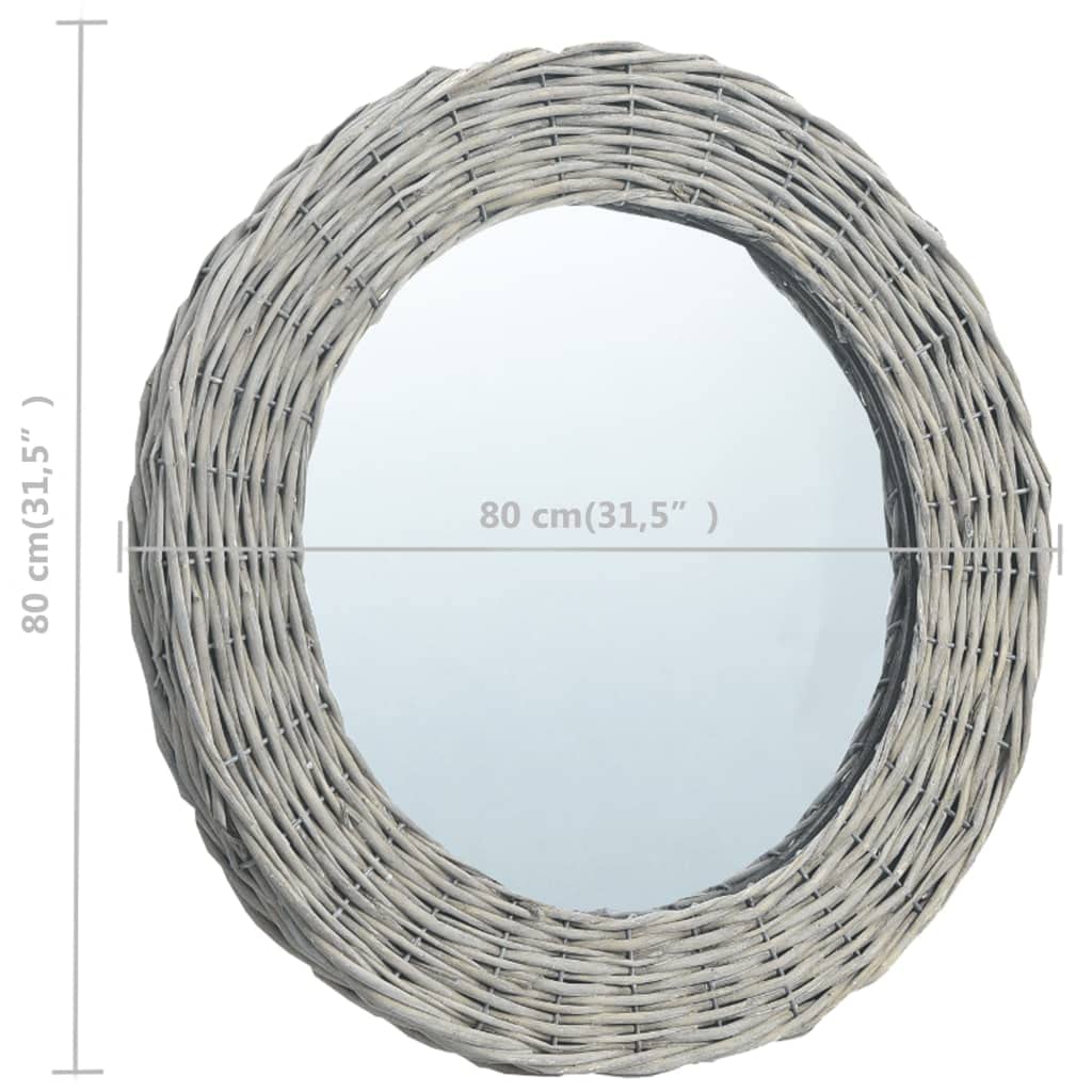 Rattan Wall Mirror 31.5