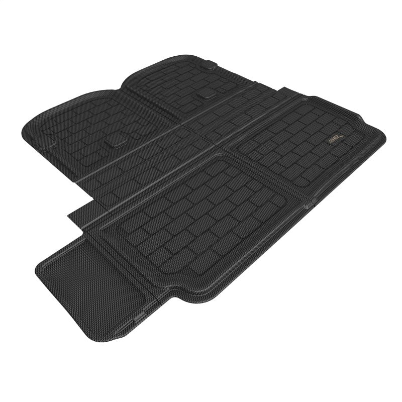 3D Maxpider Kagu Black Cargo Liner for 2022 Tesla Model X - Premium 2nd Row Cross Fold Floor Mat - Perfect for Road Trips, Family Travel & Pet Protection