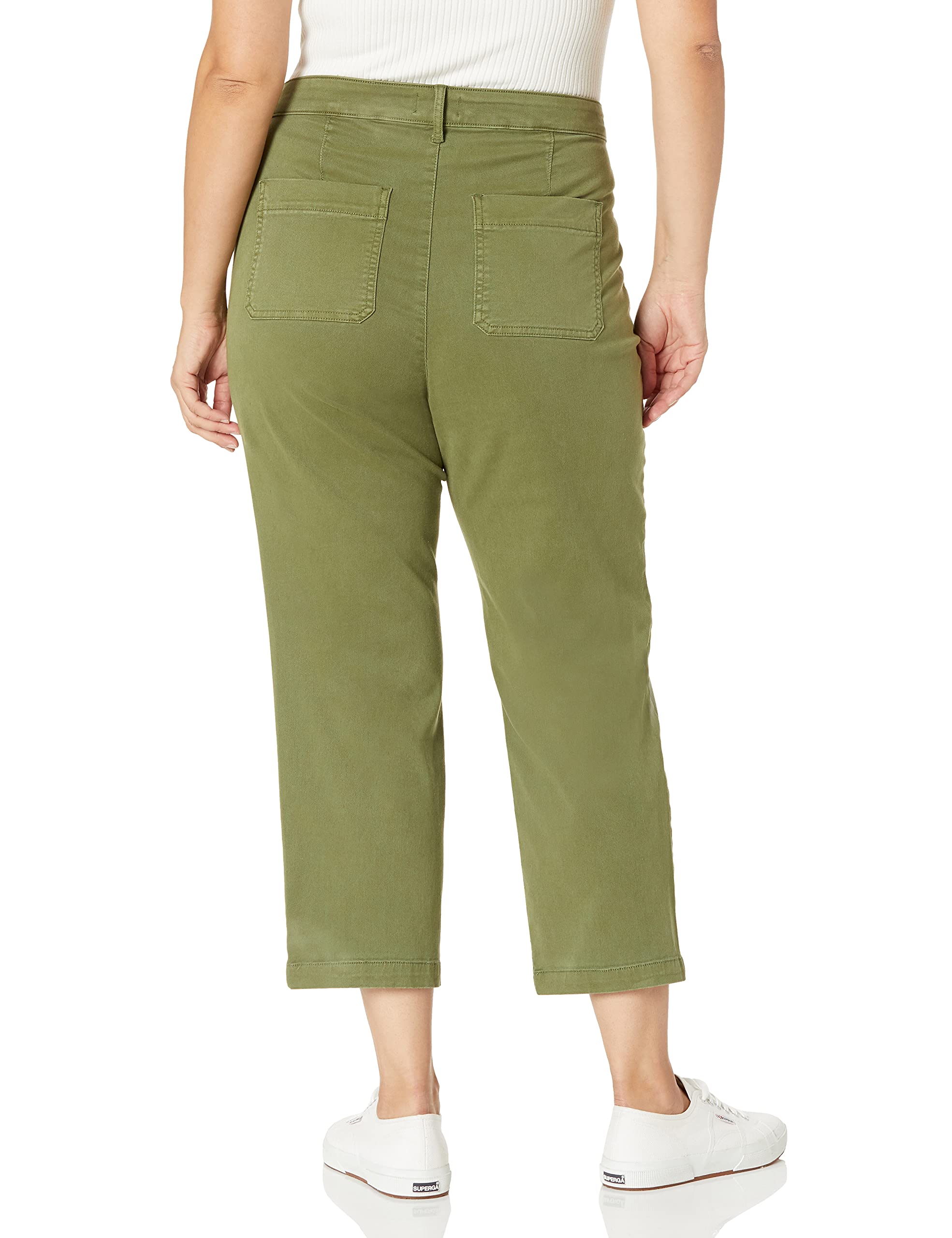 NYDJ Women's Straight Ankle Chino Pants - Comfortable Stretch Work Pants for Office & Business Casual Wear