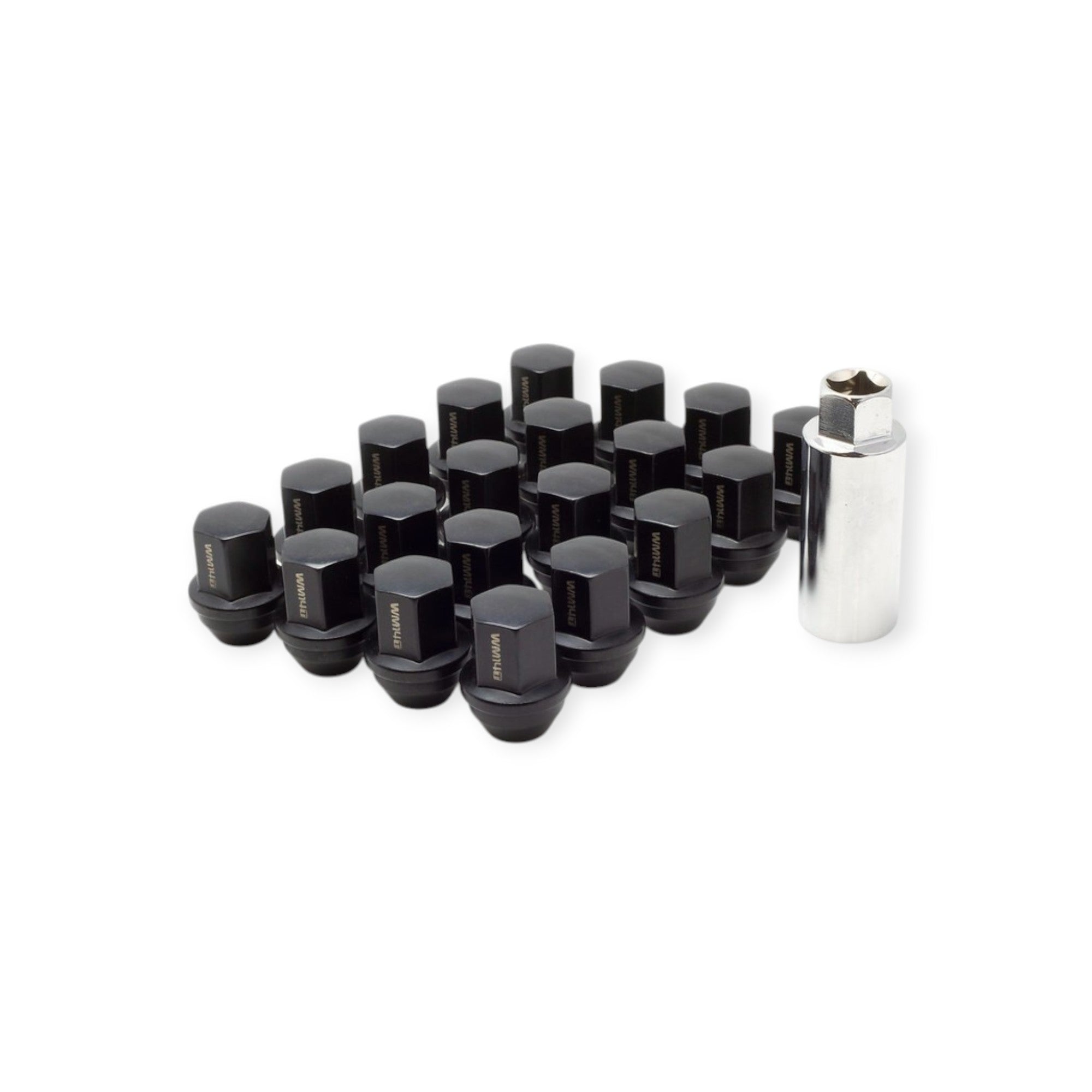 Wheel Mate WM14T M14x1.50 Closed End Black Lug Nuts - Set of 20 - Perfect for Car, Truck & SUV Wheel Installation & Maintenance