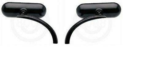 RPM Replacement Black Mini Oval Mirrors for Harley Davidson FXST 13-412 & 13-413 - Compatible with Arlen Ness - Perfect for Cruiser Motorcycle Safety & Style Upgrades