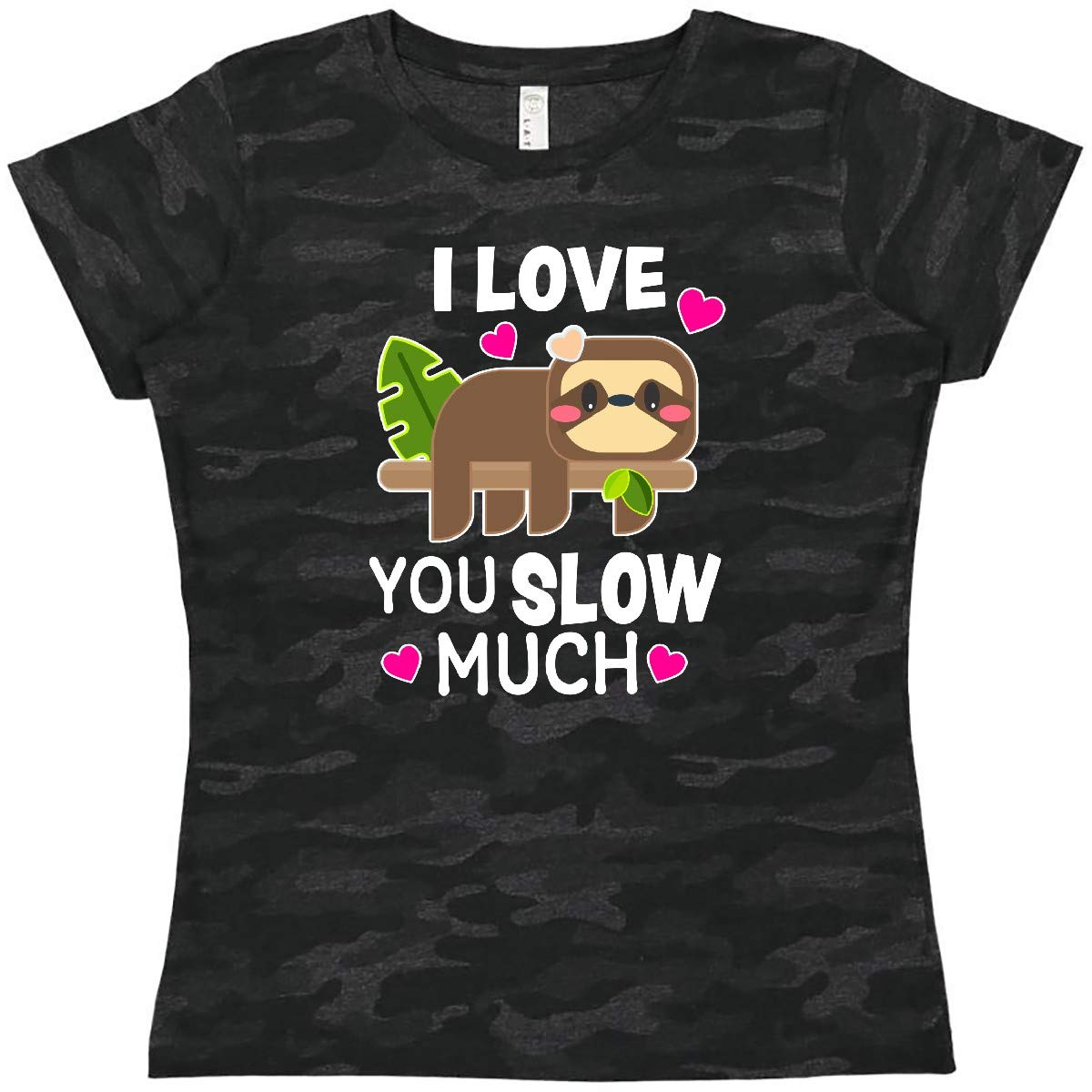 I Love You Slow Much Sloth on Treebranch Women's T-Shirt | Cute Animal Graphic Tee for Casual Wear & Gifts | Perfect for Date Nights, Relaxing Weekends & Sloth Lovers