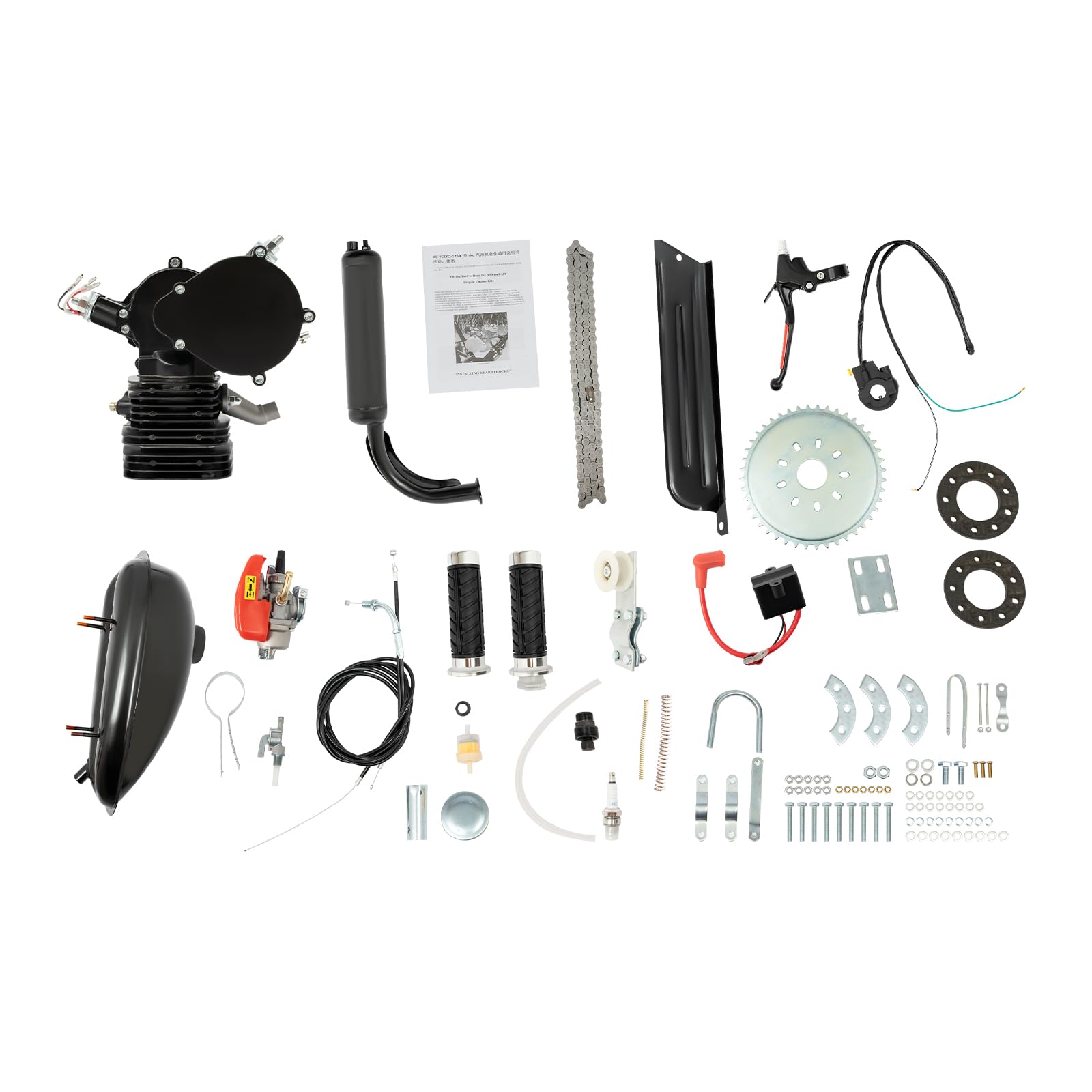 110CC 2 Stroke Bike Motor Kit - Air-Cooled Motorized Bicycle Engine for 26