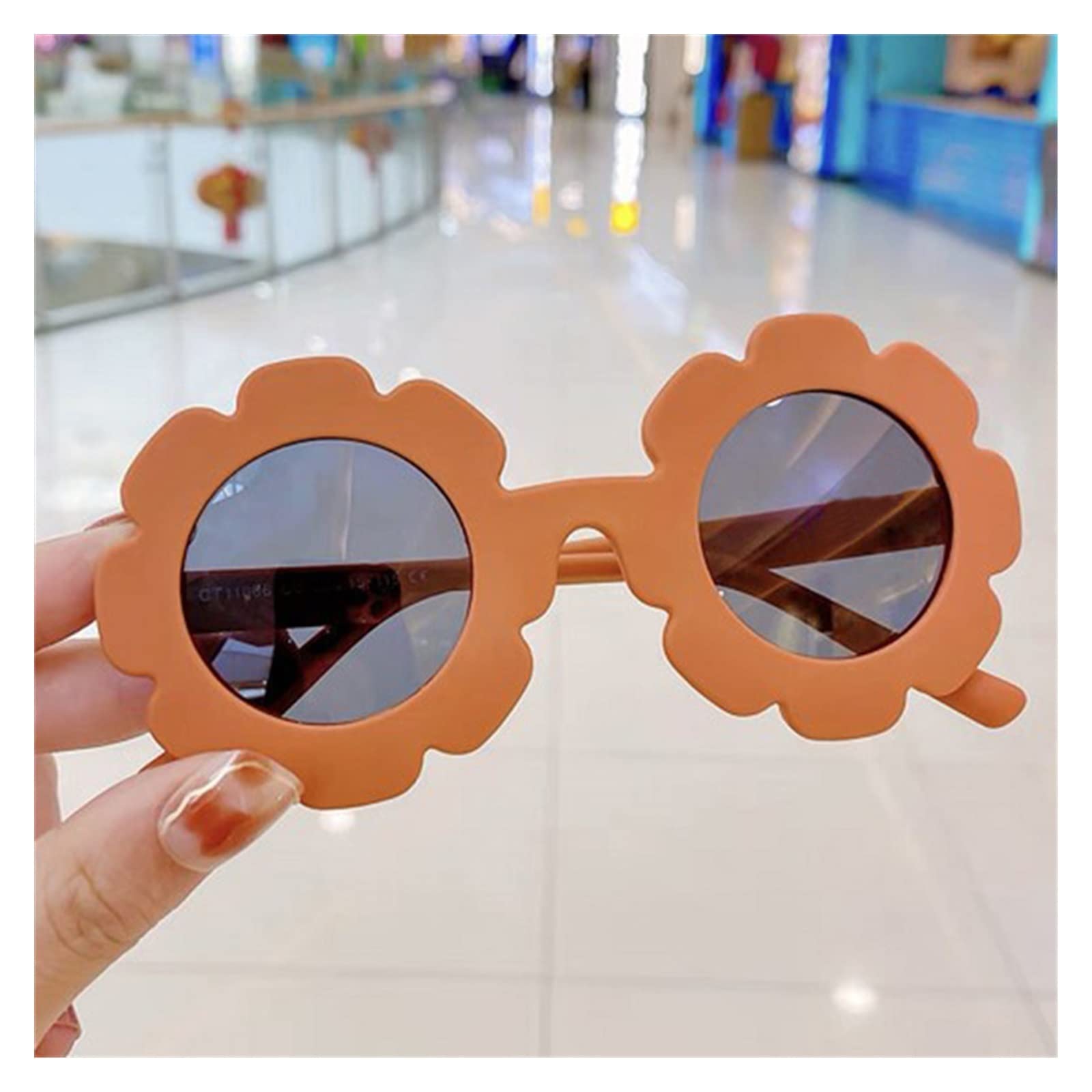 Cute Cartoon Cat & Bear Sunglasses for Kids - UV Protection Round Reading Glasses for Boys & Girls - Summer Baby Eyewear with Flower-Style Lenses (Perfect for Outdoor Play, Beach & Sun Protection)