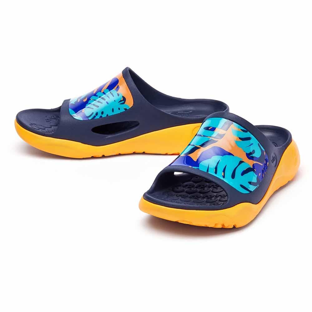 Men's Comfortable Palm Tree Slides - Soft Beach Sandals for Summer, Pool, and Vacation - Ibiza Style Casual Footwear