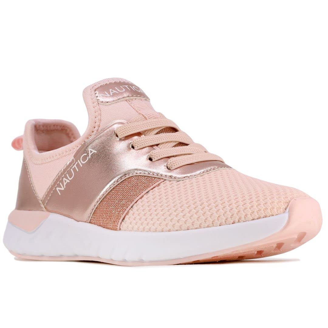 Nautica Girls' Metallic Fashion Sneakers - Lightweight Running Shoes for Kids (Toddler, Little Kid, Big Kid) - Perfect for School, Play & Everyday Wear