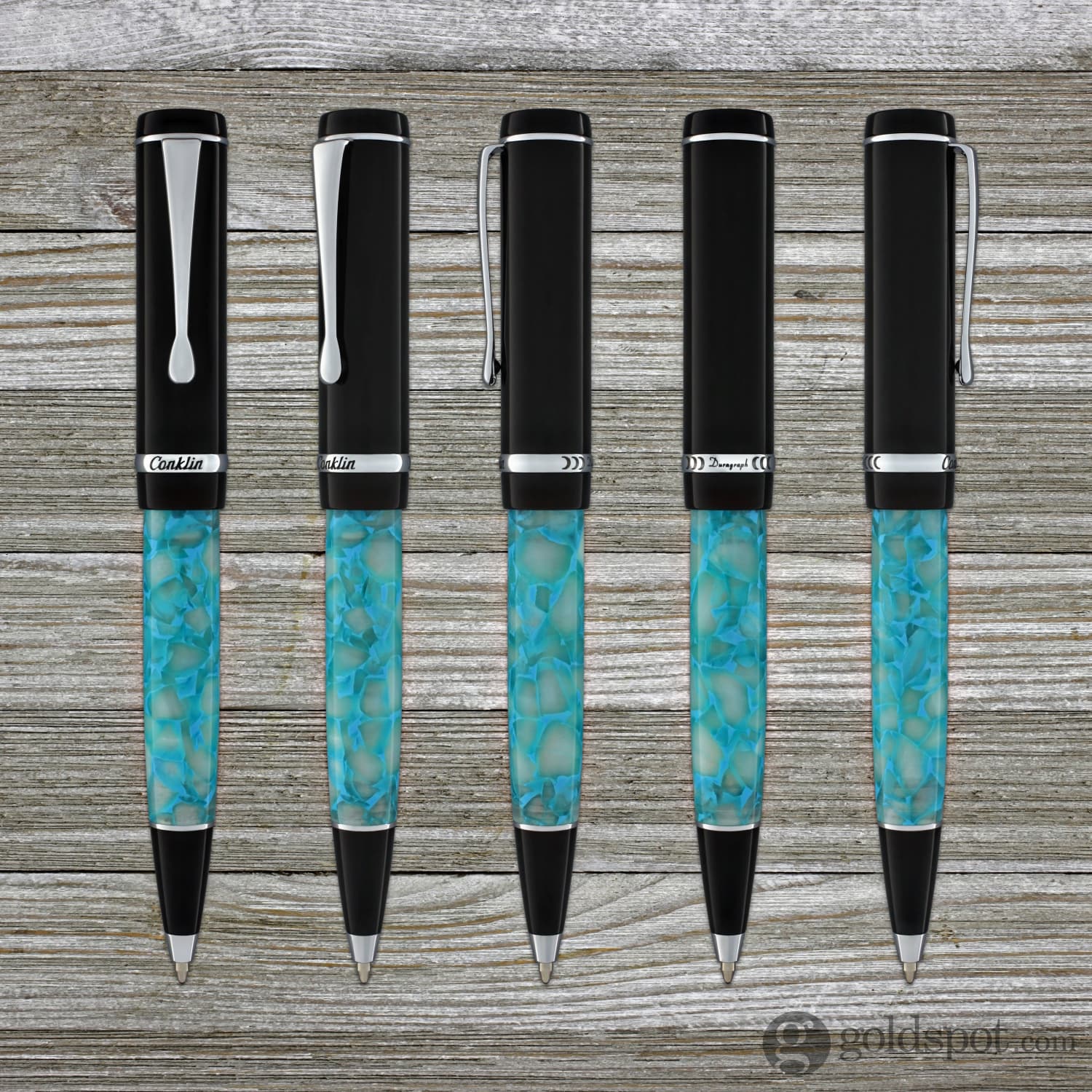 Conklin Duragraph Ballpoint Pen - Turquoise Nights - Premium Writing Instrument for Professionals & Students - Perfect for Office, School & Gift Giving