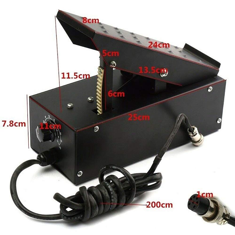 2/3 Pin Amperage Control Foot Pedal for TIG Welder & Plasma Cutter - Precise Power Adjustment for Welding & Metal Cutting Projects (Workshop, DIY, Industrial Use)