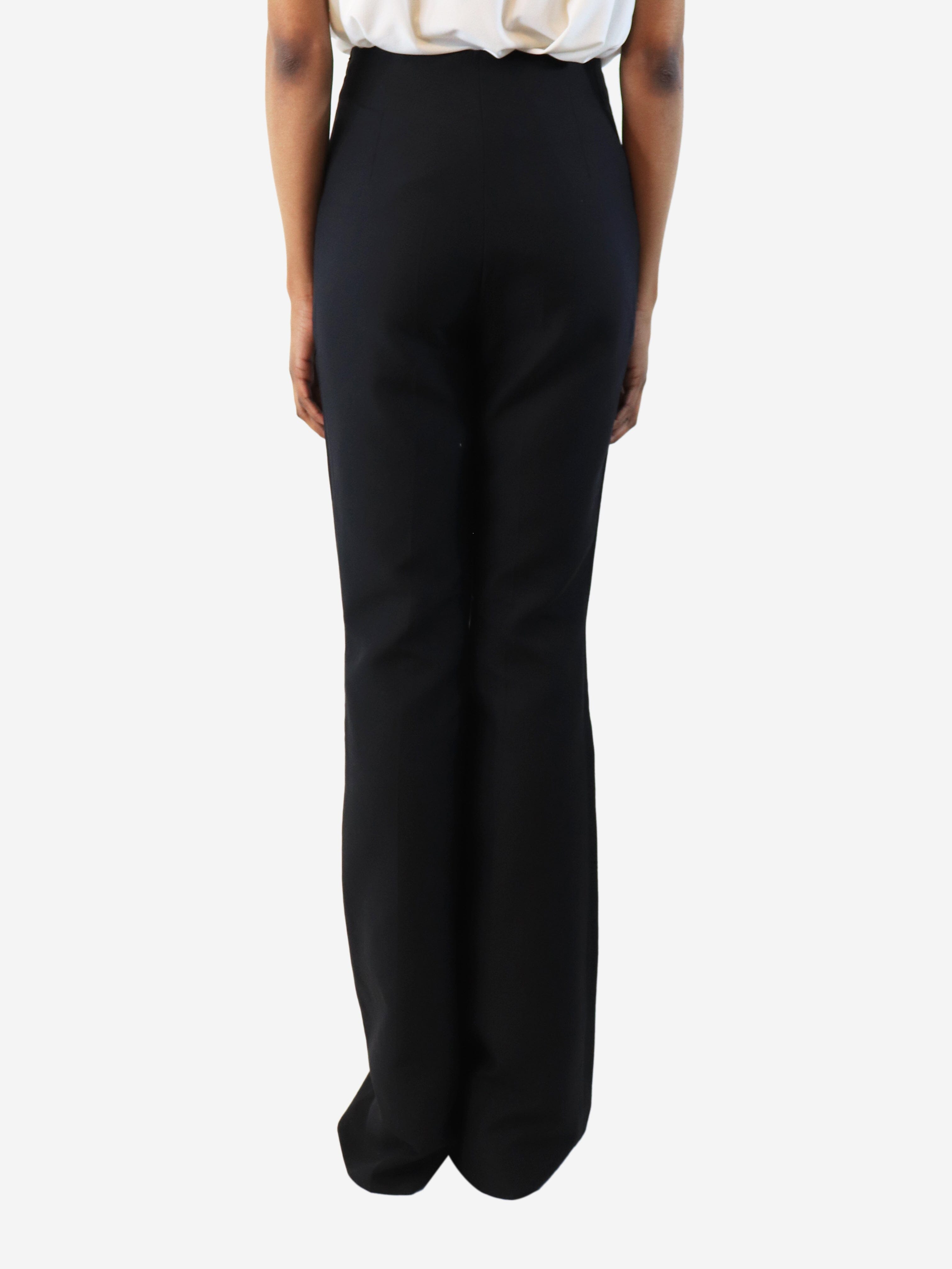 Stylish Black Flared Trousers for Women - UK Size 6 | High Waist Wide Leg Pants for Casual Wear, Office & Night Out