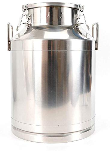 Heavy Duty 50L Stainless Steel Milk Can with Sealed Lid - Multi-Purpose Jug for Milk, Water, Ice, Wine Storage & Transport - Ideal for Farm, Restaurant, Catering, and Outdoor Use