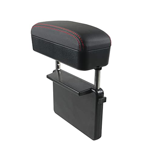 Black leather of red thread