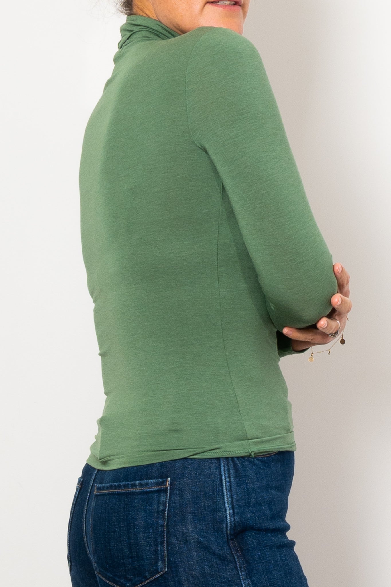 Soft Tani Marl Micromodal Turtleneck Top for Women - Breathable & Comfortable Slim Fit Long Sleeve Shirt - Perfect for Work, Layering & Everyday Wear