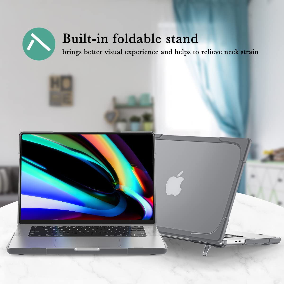 Durable Heavy Duty MacBook Pro 16 Inch Case (2019 Model A2141) - Dual Layer Hard Shell Cover with Shock-Absorbing TPU Bumper for MacBook Pro 16