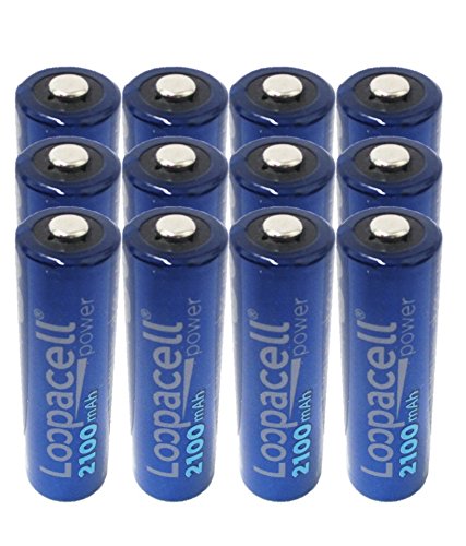 12-Pack AA Rechargeable Ni-MH 1.2V 2100mAh Batteries - Precharged & Ready to Use for Cameras, Toys, and Electronics