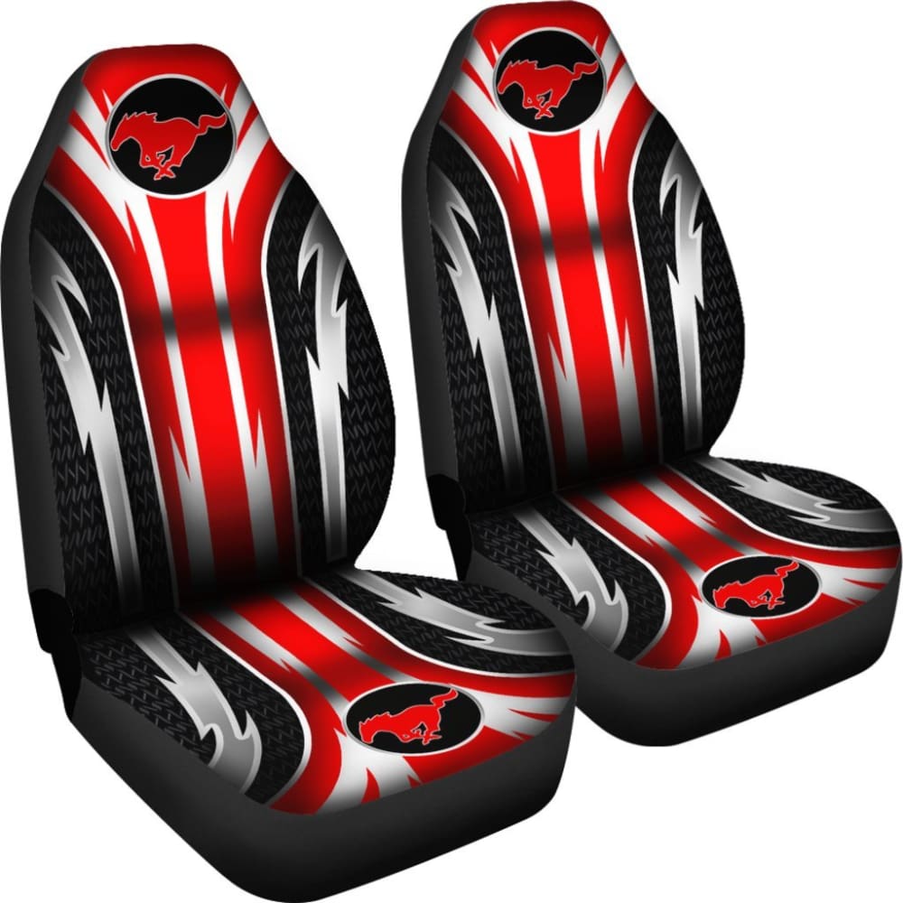 Premium 2-Piece Front Mustang Seat Covers - Universal Fit for Ford Mustang (Model 144627) - Durable Car Interior Accessories for Protection & Style - Perfect for Daily Commute, Road Trips & Car Shows