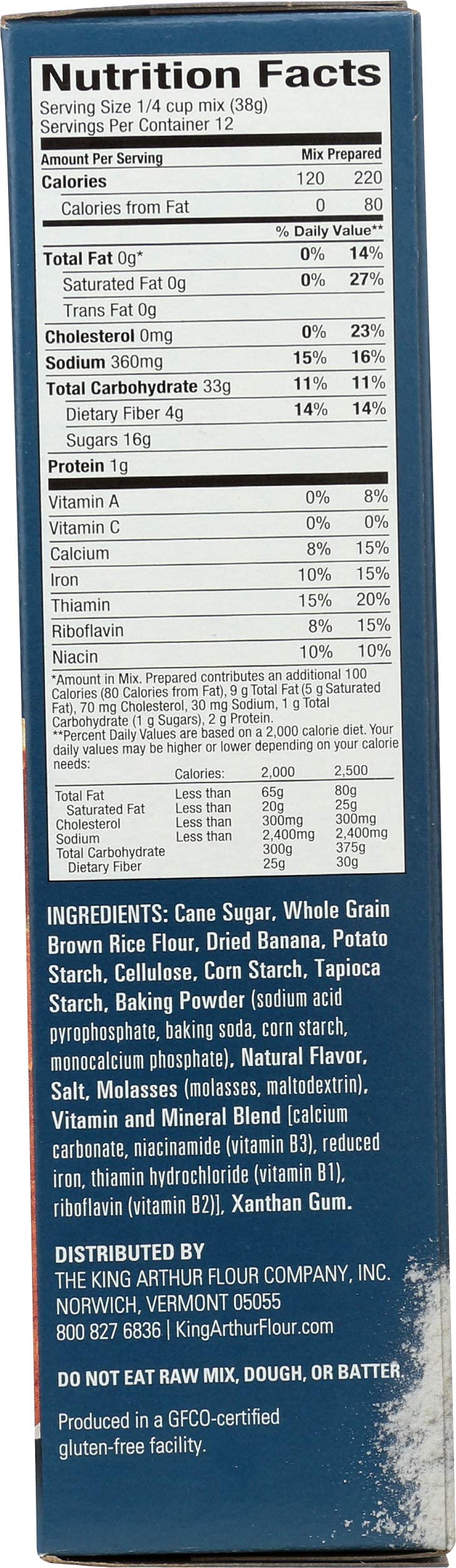 King Arthur Gluten Free Banana Bread Mix - 16 Ounce, Non-GMO, Easy Homemade Baking for Breakfast & Snacks | Perfect for Celiac & Gluten Sensitive Diets